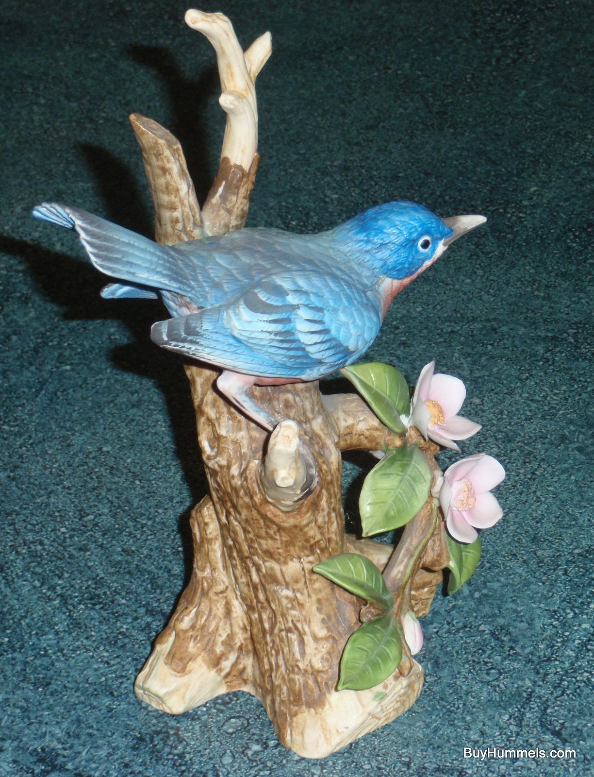Ethan Allen Bluebird Figurine With Flowers #3221 - Collectible Bird Lover Gift!