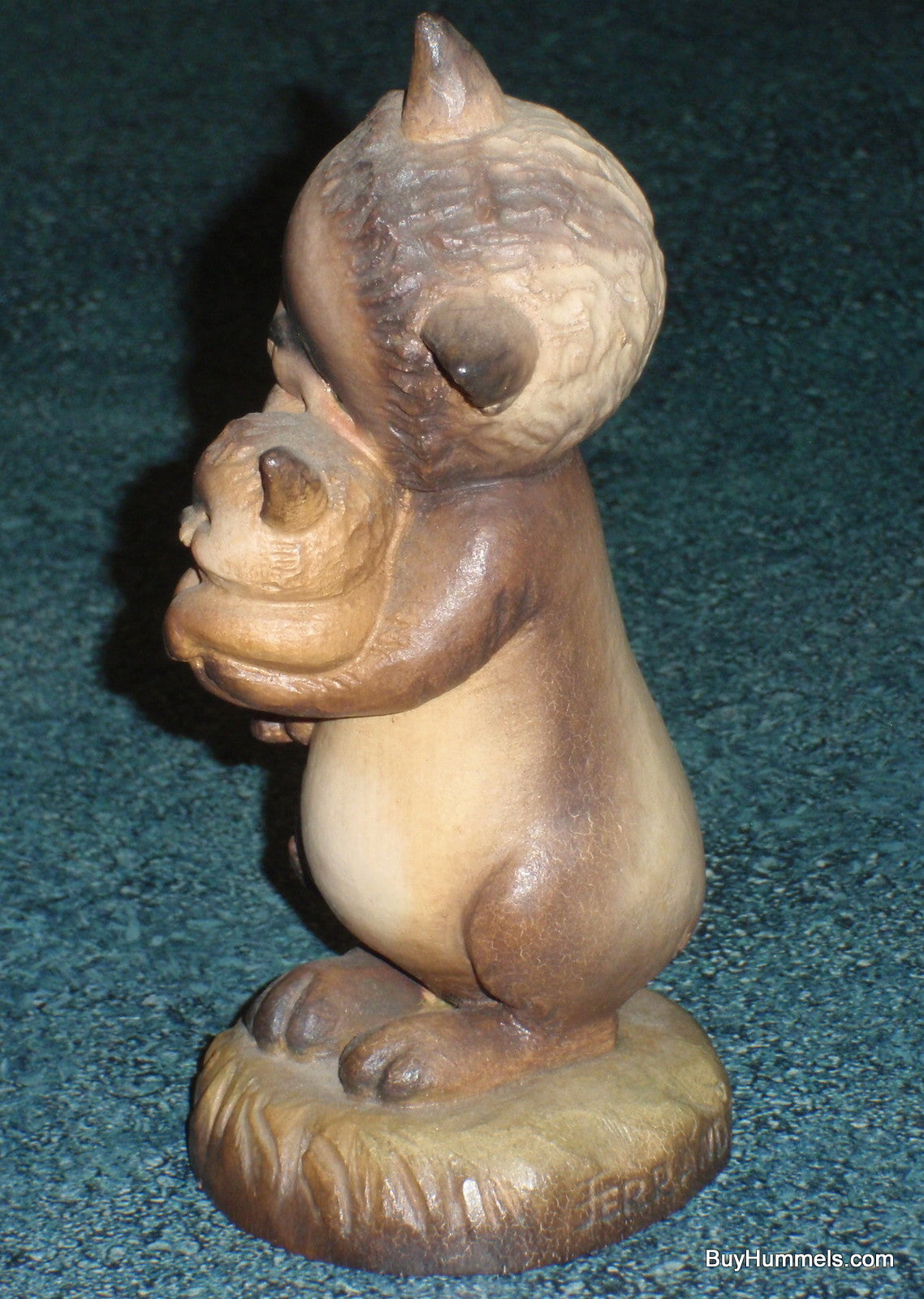 6" Anri Ferrandiz Carved Wood "Tender Moments" Cat Hugging Kitten Figurine GIFT!