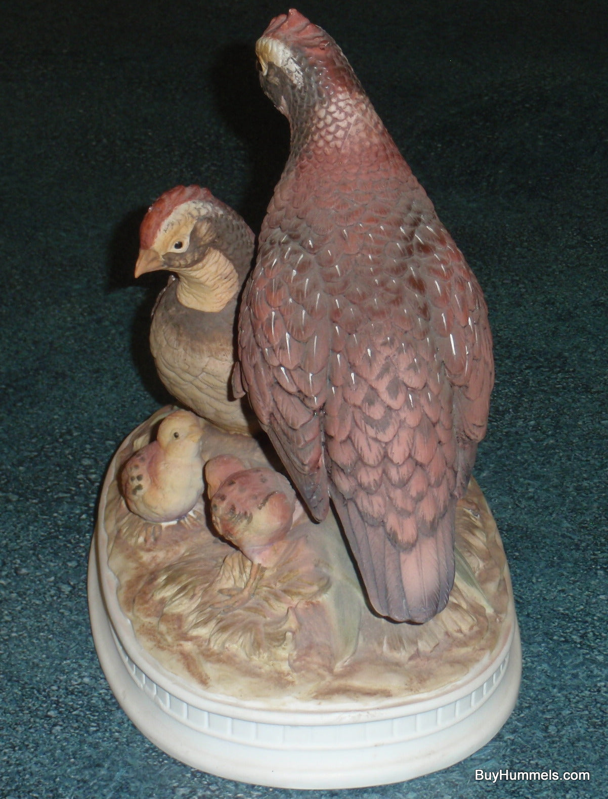 Bob White C-7252 Ceramic Quail Bird Family Figurine!
