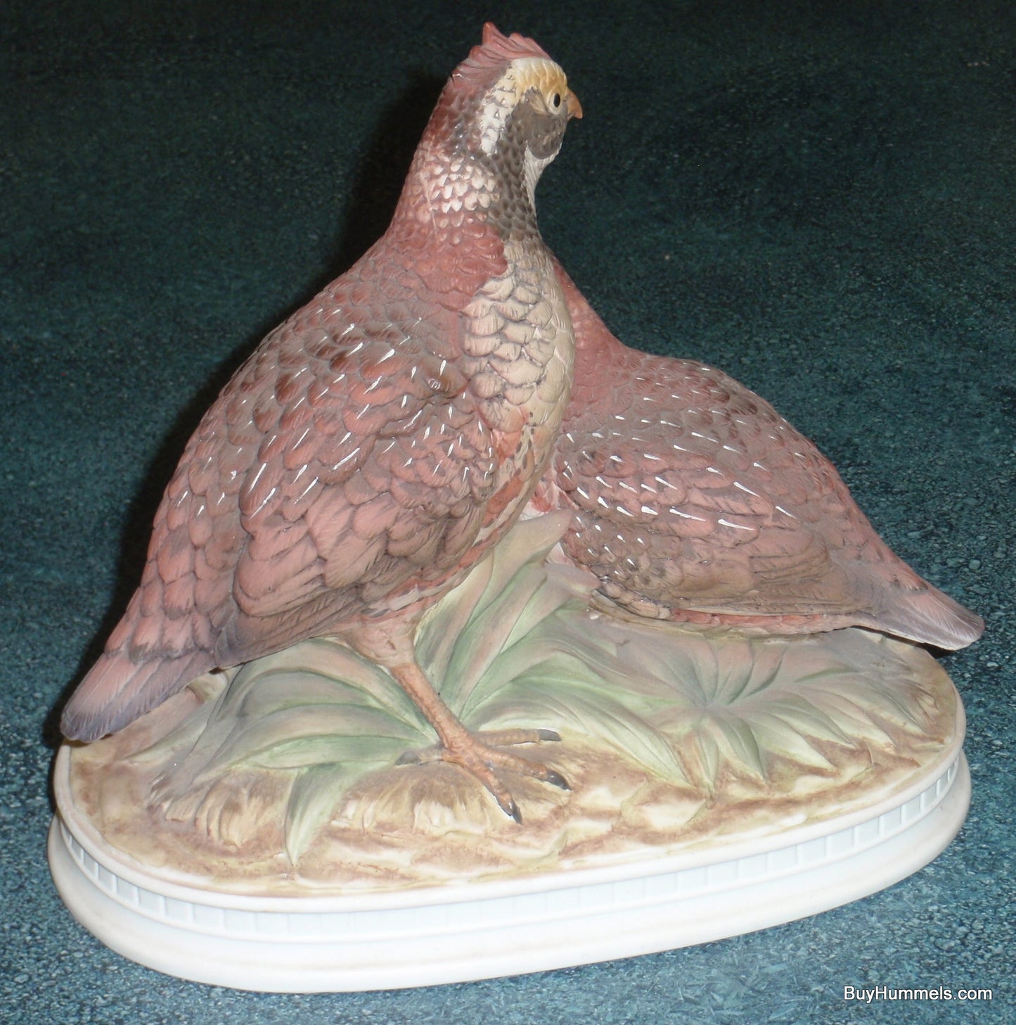 Bob White C-7252 Ceramic Quail Bird Family Figurine!