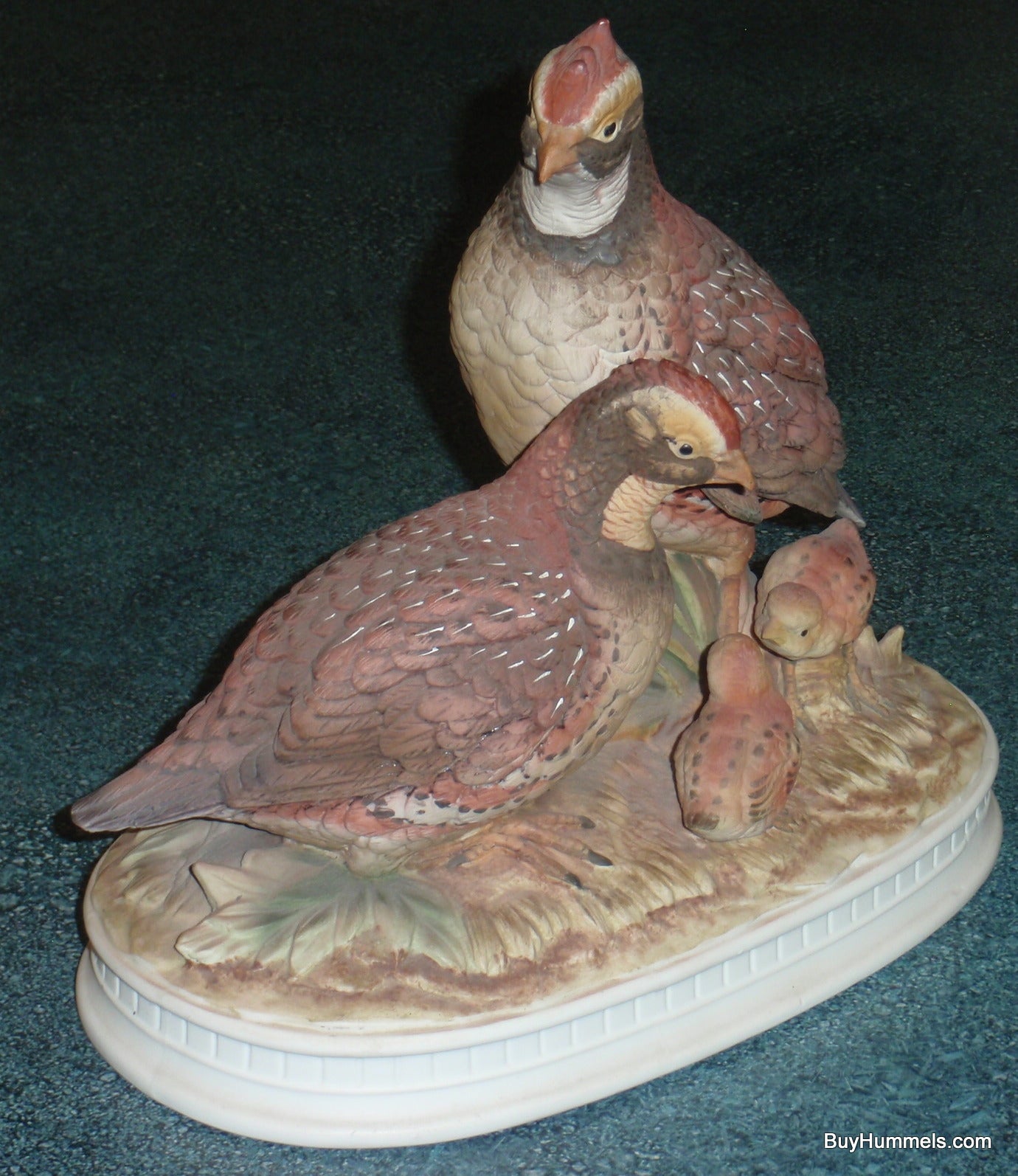 Bob White C-7252 Ceramic Quail Bird Family Figurine!