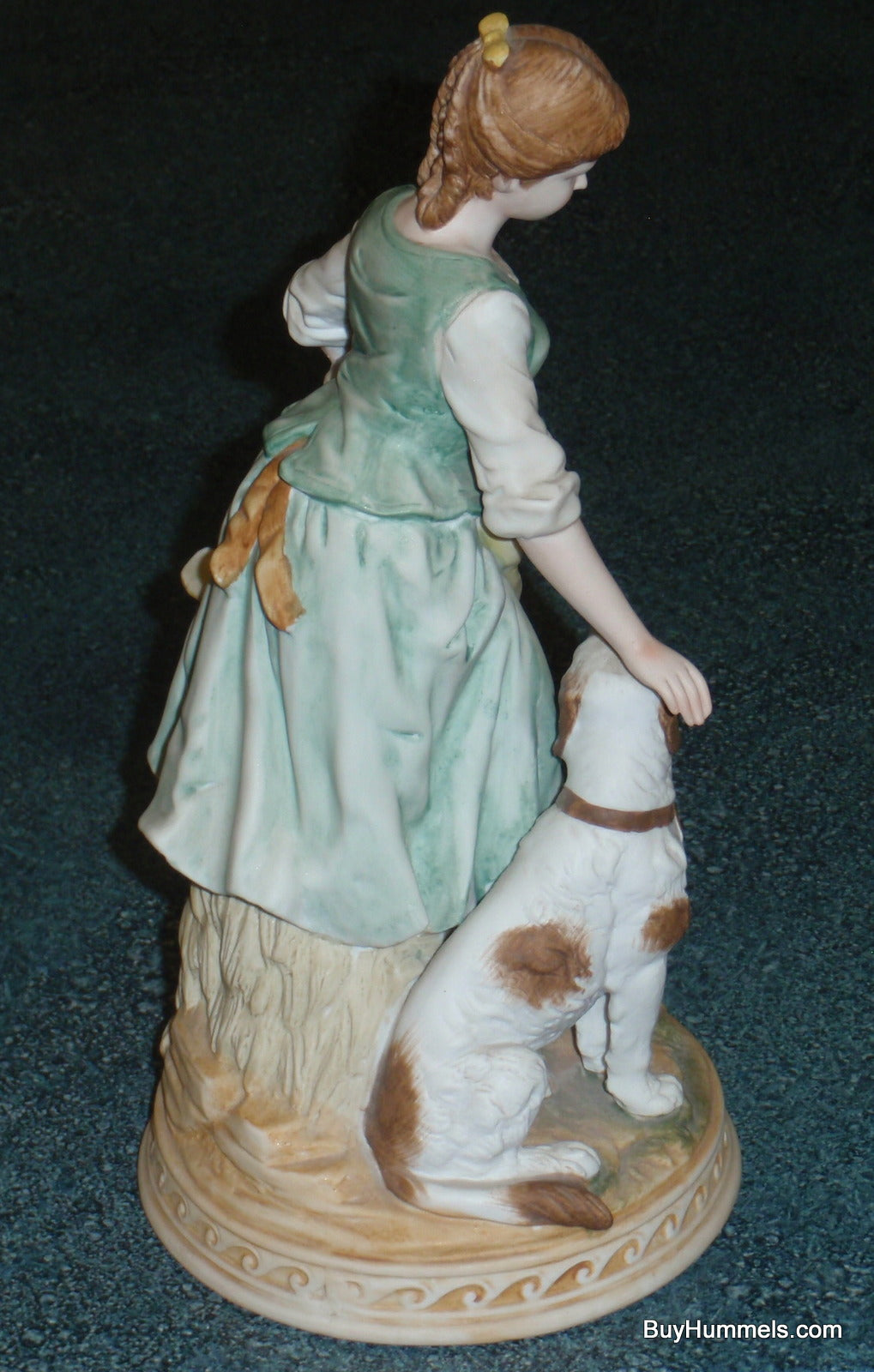 Ethan Allen Figurine Bisque Girl With Spaniel Dog 3215A - CUTE CHRISTMAS GIFT!