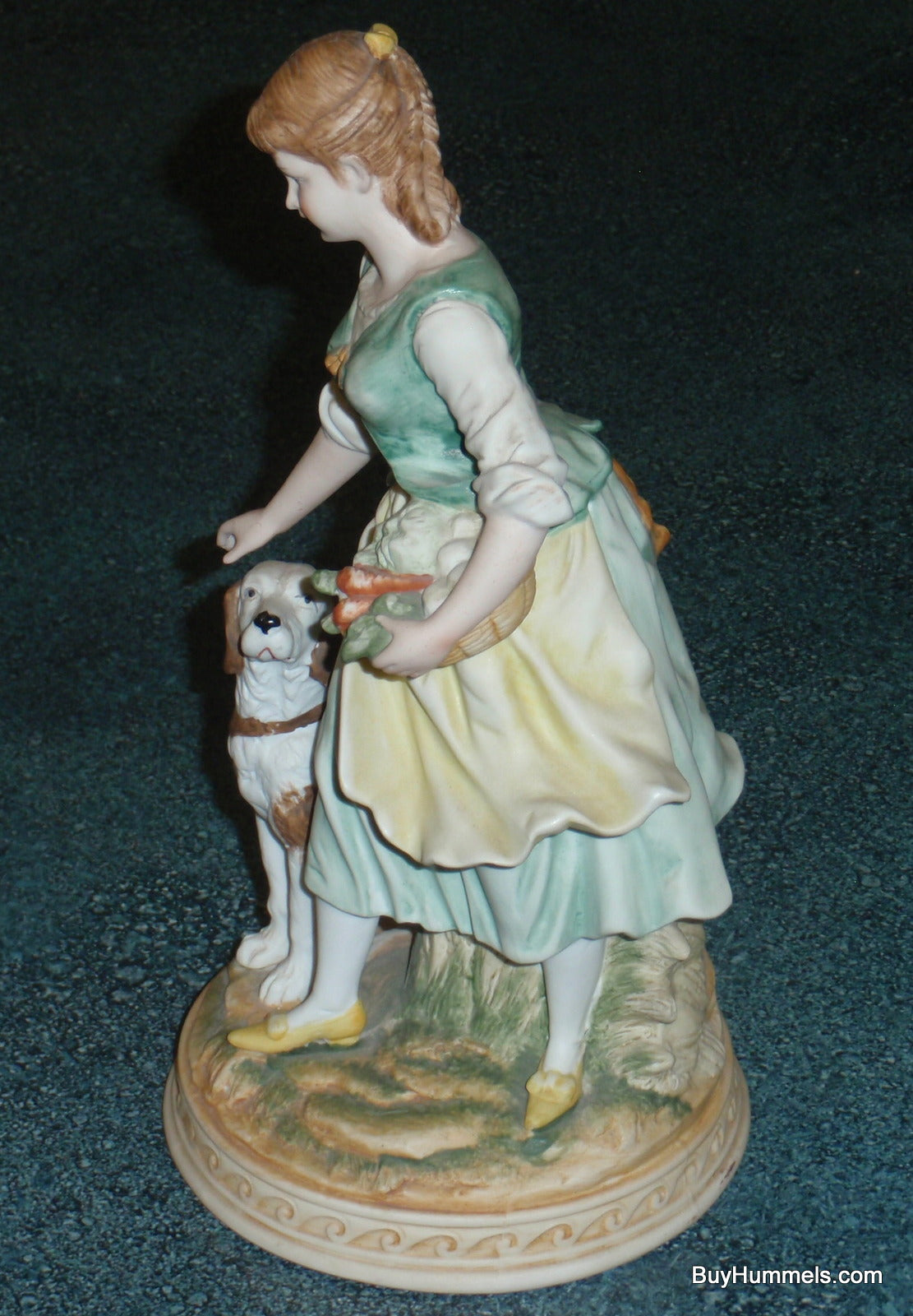 Ethan Allen Figurine Bisque Girl With Spaniel Dog 3215A - CUTE CHRISTMAS GIFT!