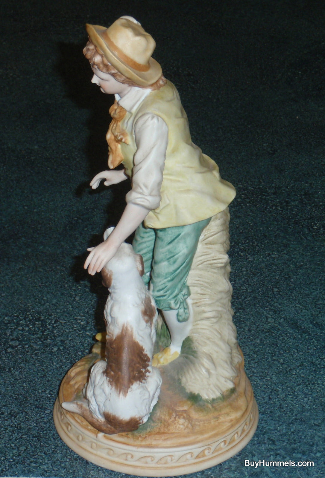 Ethan Allen Figurine Bisque Boy With Spaniel Dog 3215A - CUTE VICTORIAN GIFT!
