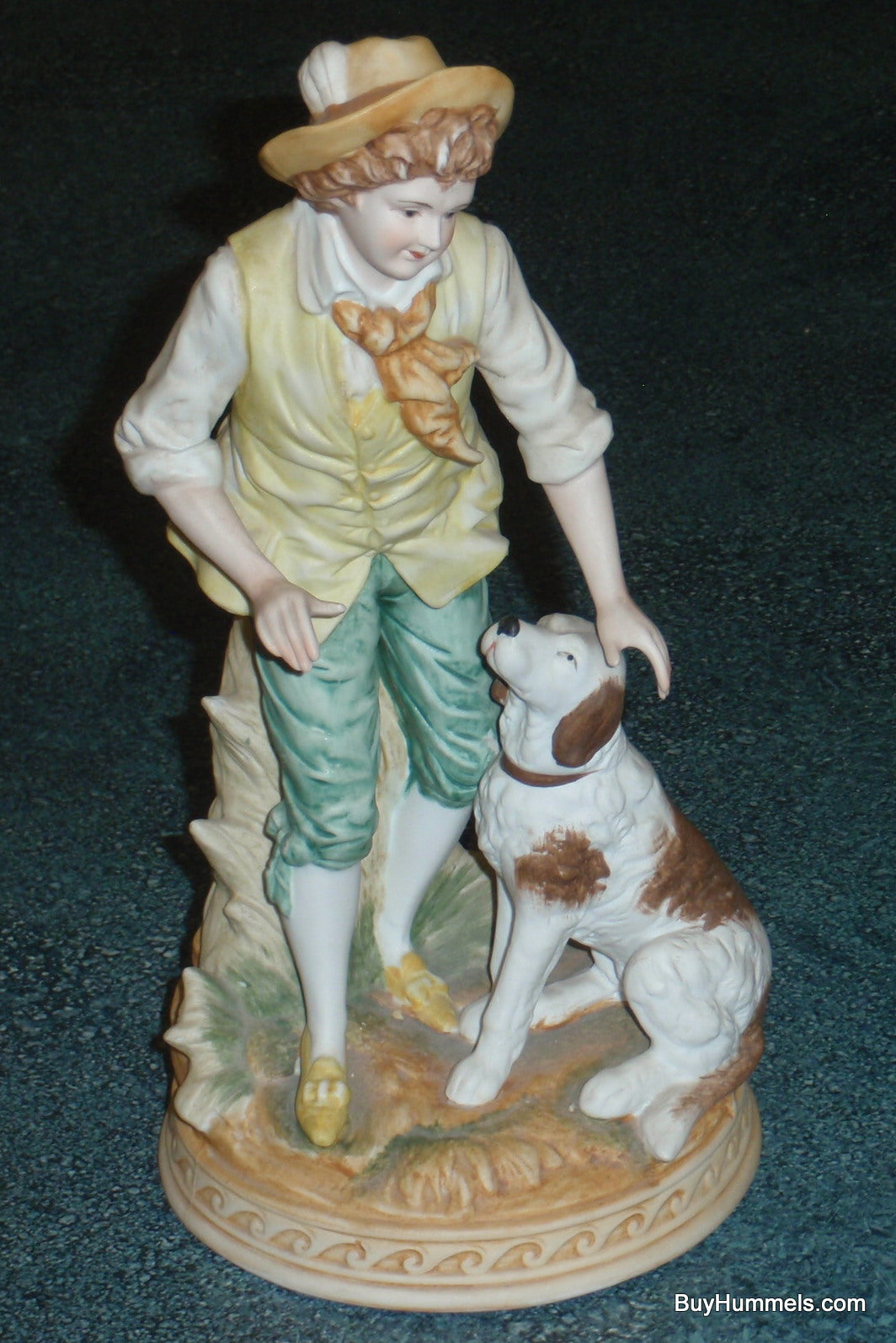 Ethan Allen Figurine Bisque Boy With Spaniel Dog 3215A - CUTE VICTORIAN GIFT!