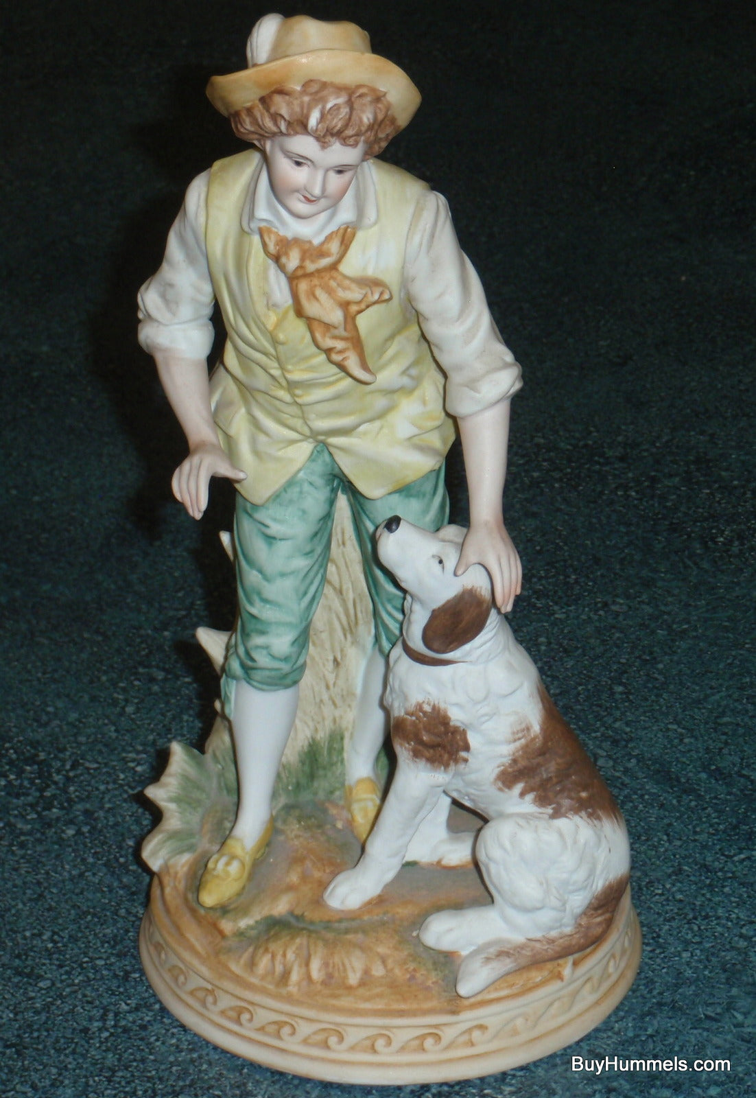 Ethan Allen Figurine Bisque Boy With Spaniel Dog 3215A - CUTE VICTORIAN GIFT!