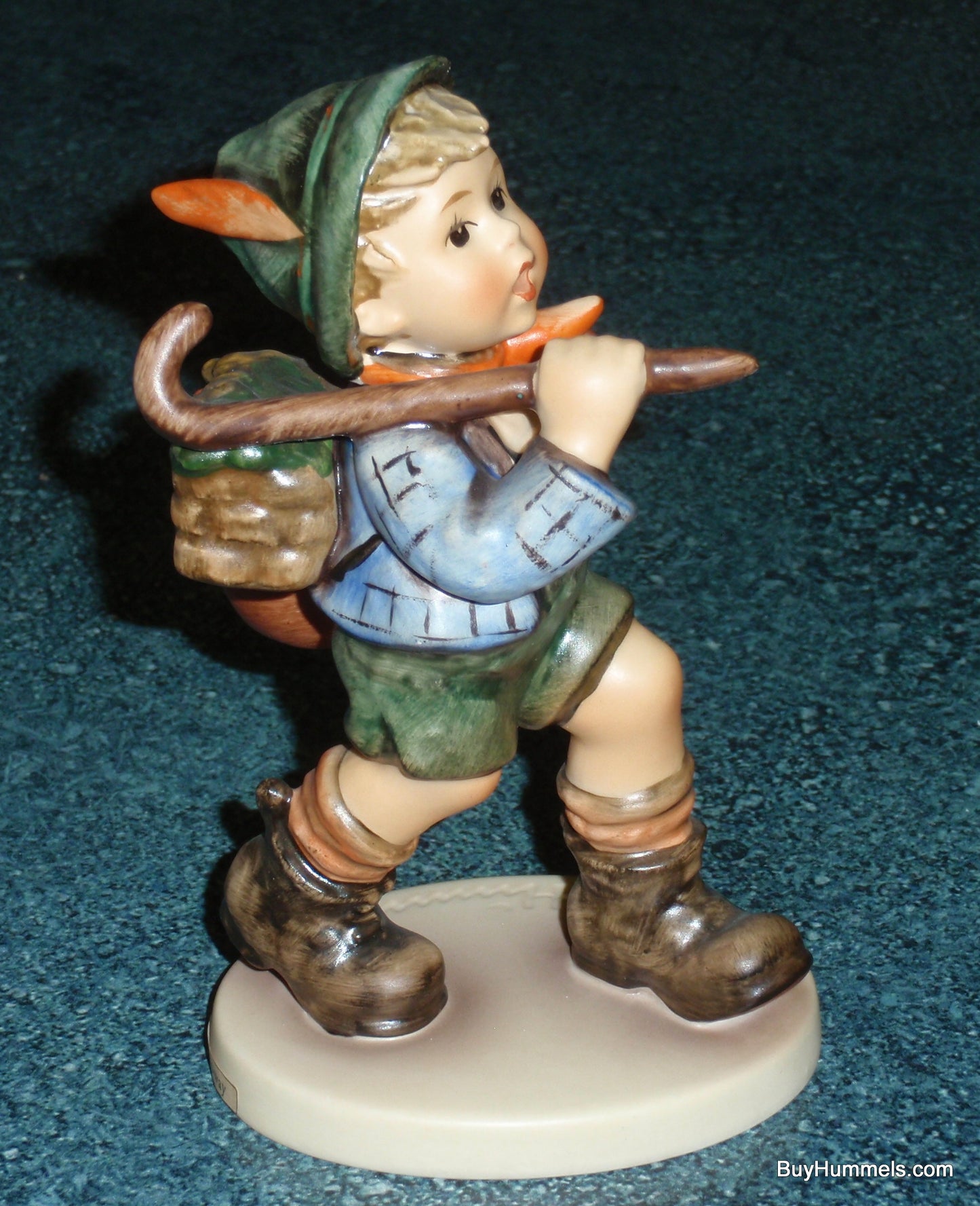 The Run Away Goebel Hummel Figurine #327 RunAway - Boy With Knapsack And Guitar!