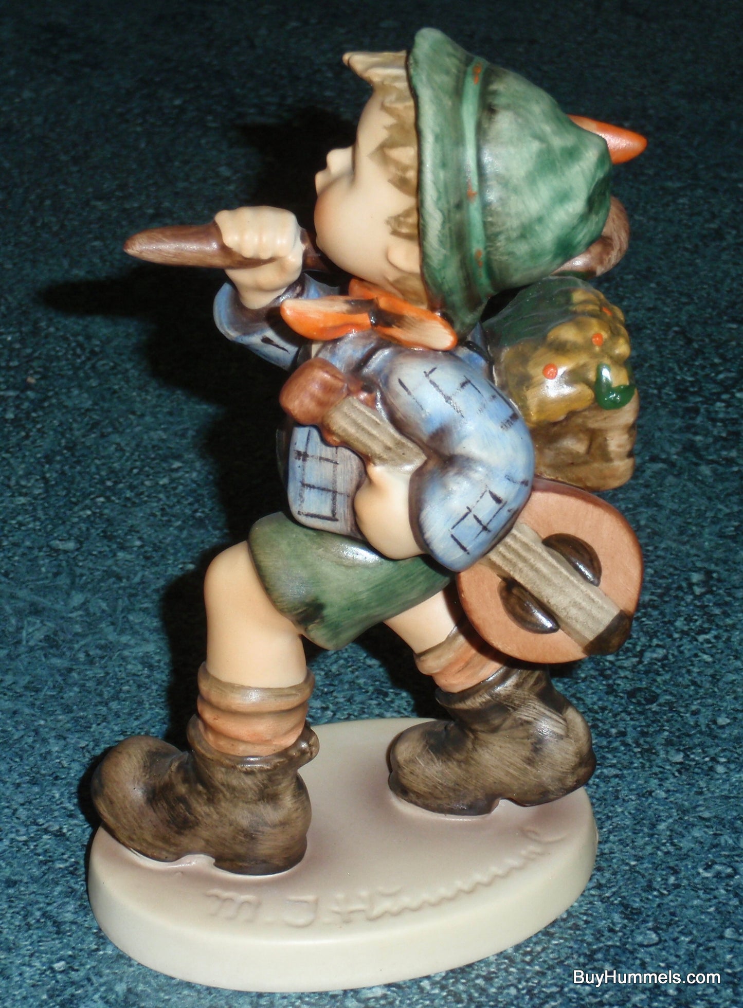 The Run Away Goebel Hummel Figurine #327 RunAway - Boy With Knapsack And Guitar!