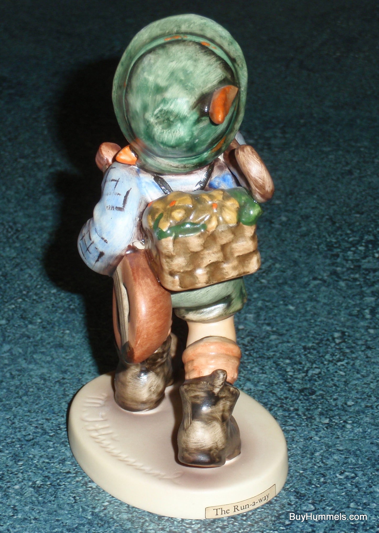 The Run Away Goebel Hummel Figurine #327 RunAway - Boy With Knapsack And Guitar!