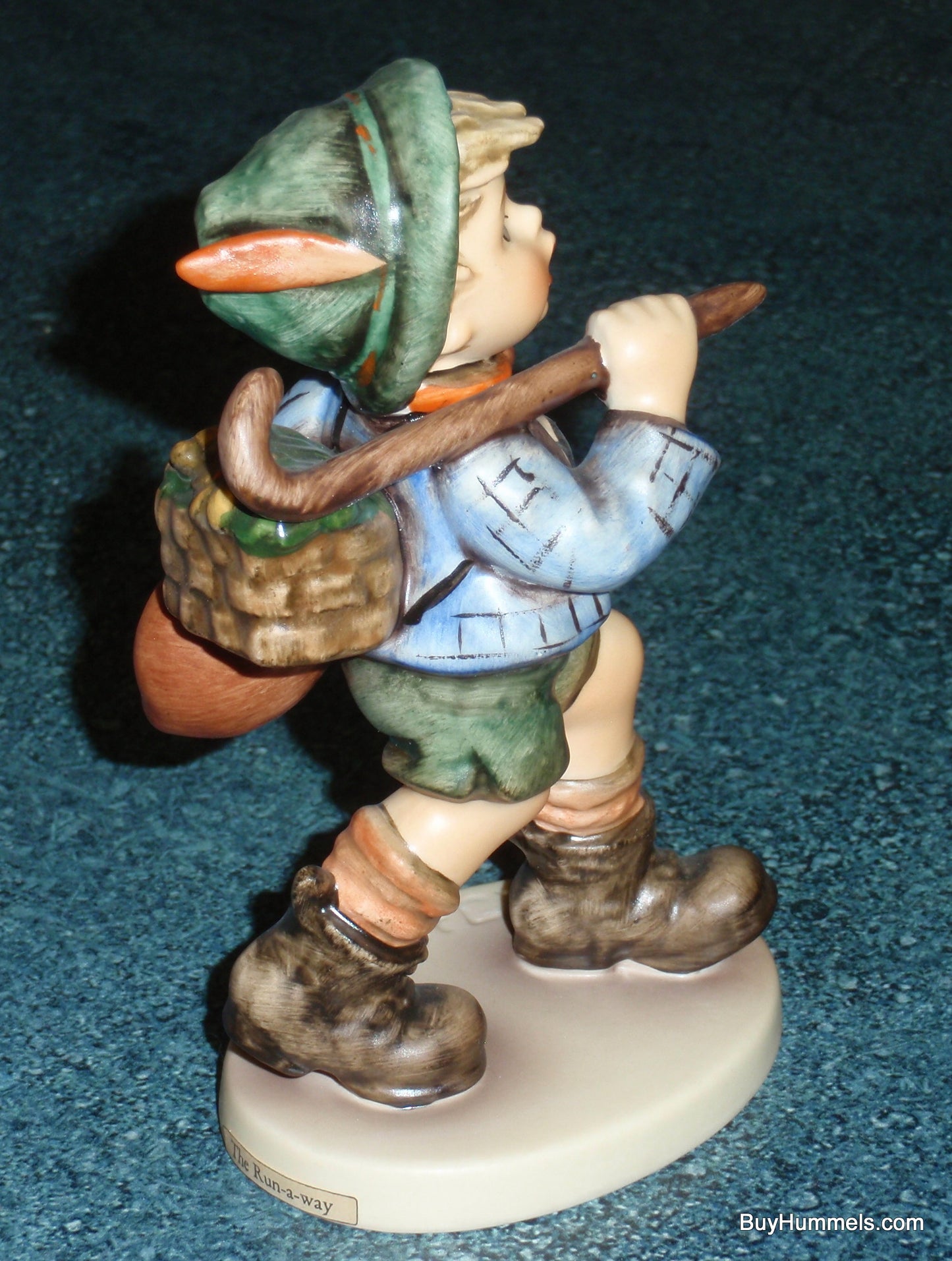 The Run Away Goebel Hummel Figurine #327 RunAway - Boy With Knapsack And Guitar!