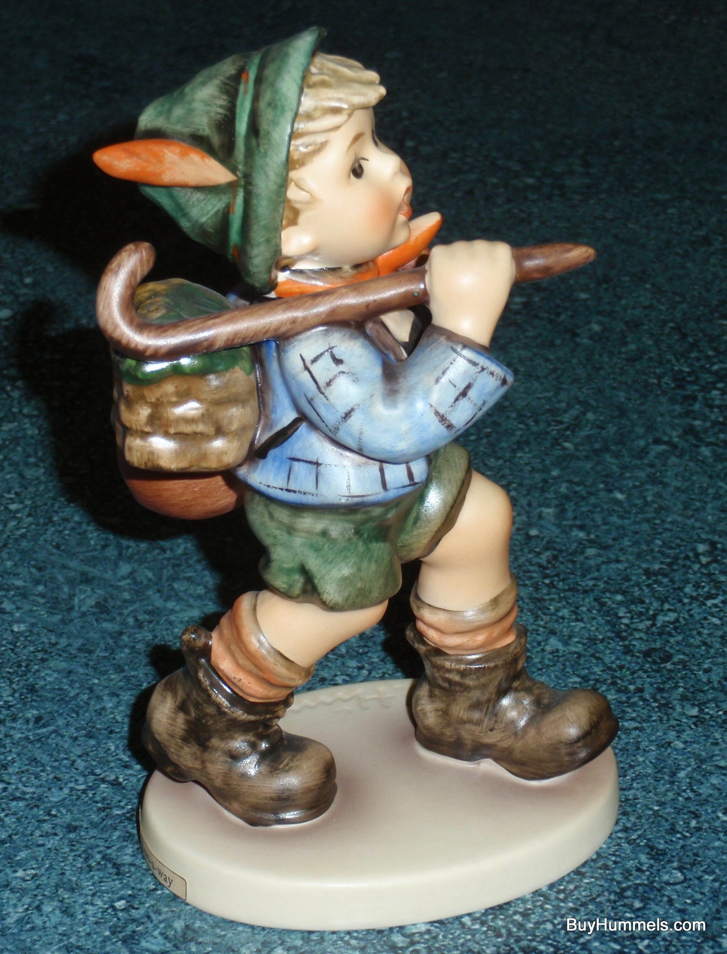 The Run Away Goebel Hummel Figurine #327 RunAway - Boy With Knapsack And Guitar!