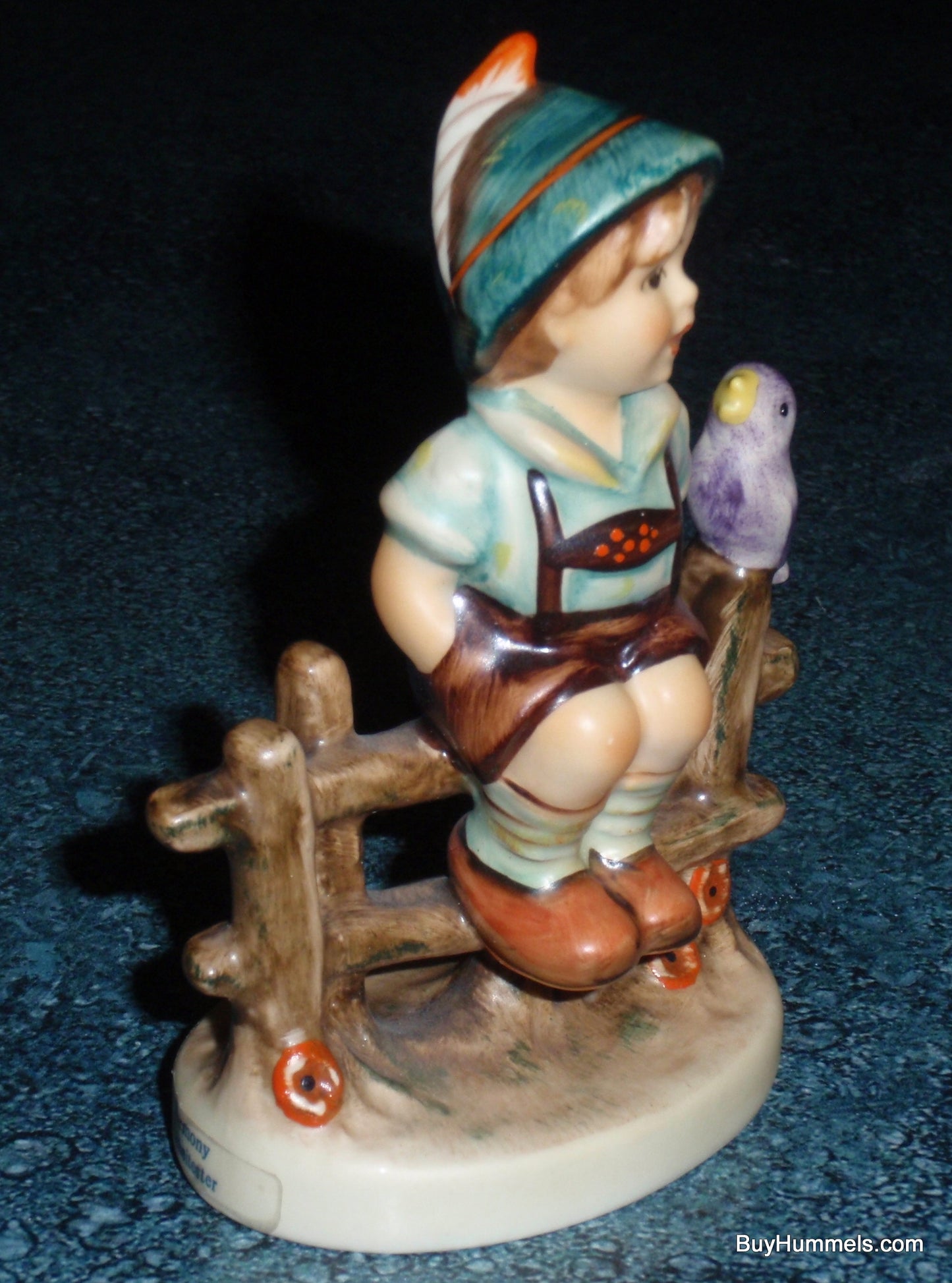 "Wayside Harmony" Goebel Hummel Figurine #111 3/0 - Boy On Fence With Song Bird!