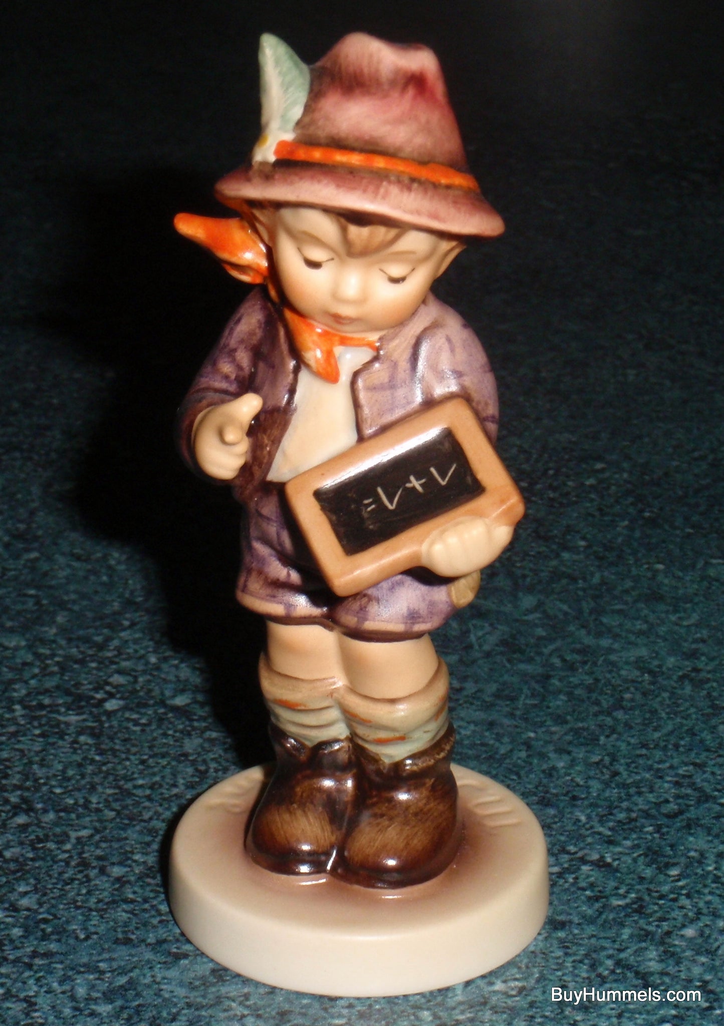 "One Plus One" Goebel Hummel Figurine #556 - Little Boy Learning Math!
