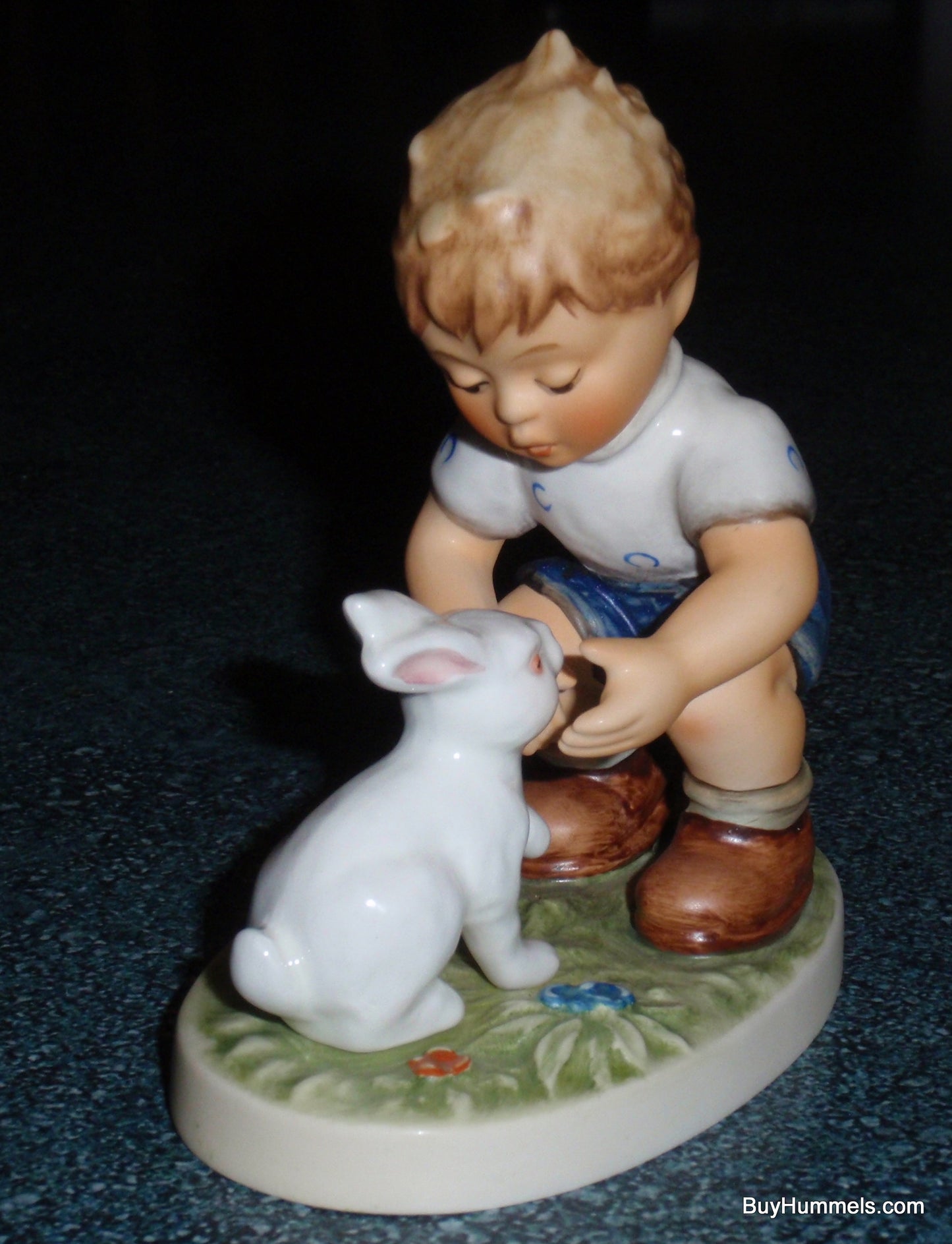 "Private Conversation" Goebel Hummel Figurine #651 Boy Talking With Bunny - EASTER GIFT!