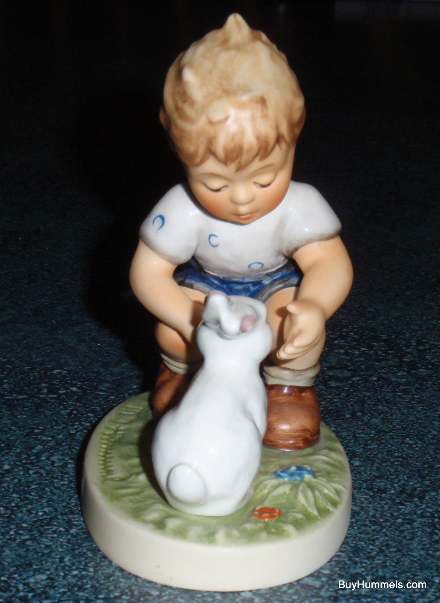 "Private Conversation" Goebel Hummel Figurine #651 Boy Talking With Bunny - EASTER GIFT!