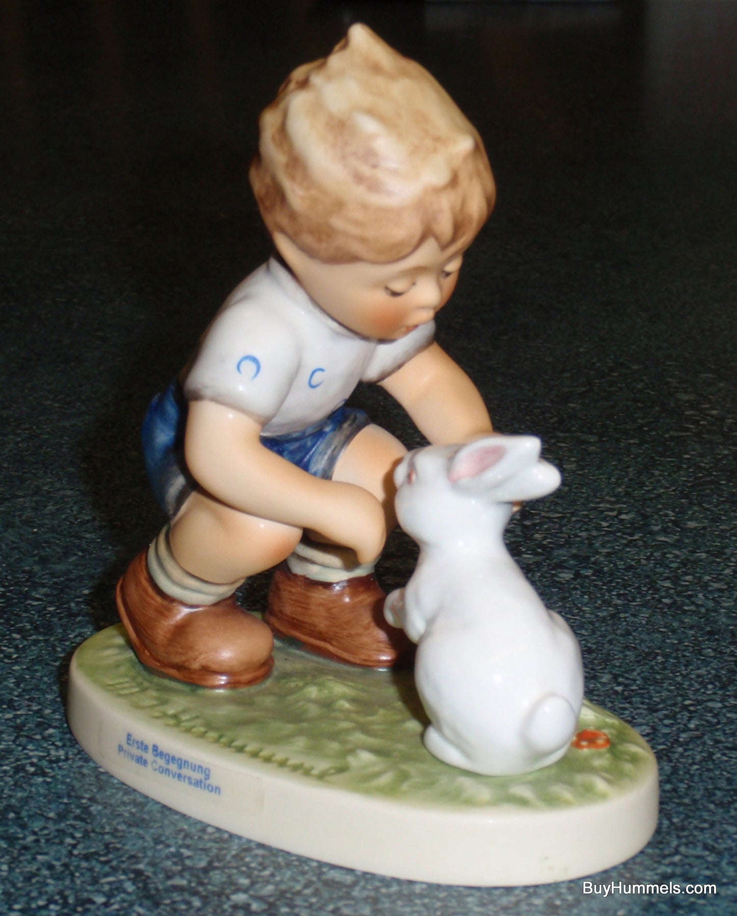 "Private Conversation" Goebel Hummel Figurine #651 Boy Talking With Bunny - EASTER GIFT!