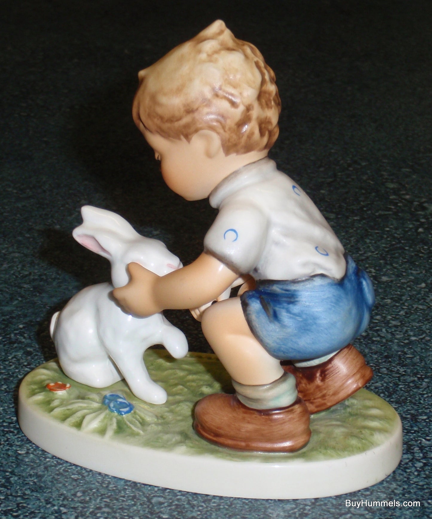 "Private Conversation" Goebel Hummel Figurine #651 Boy Talking With Bunny - EASTER GIFT!