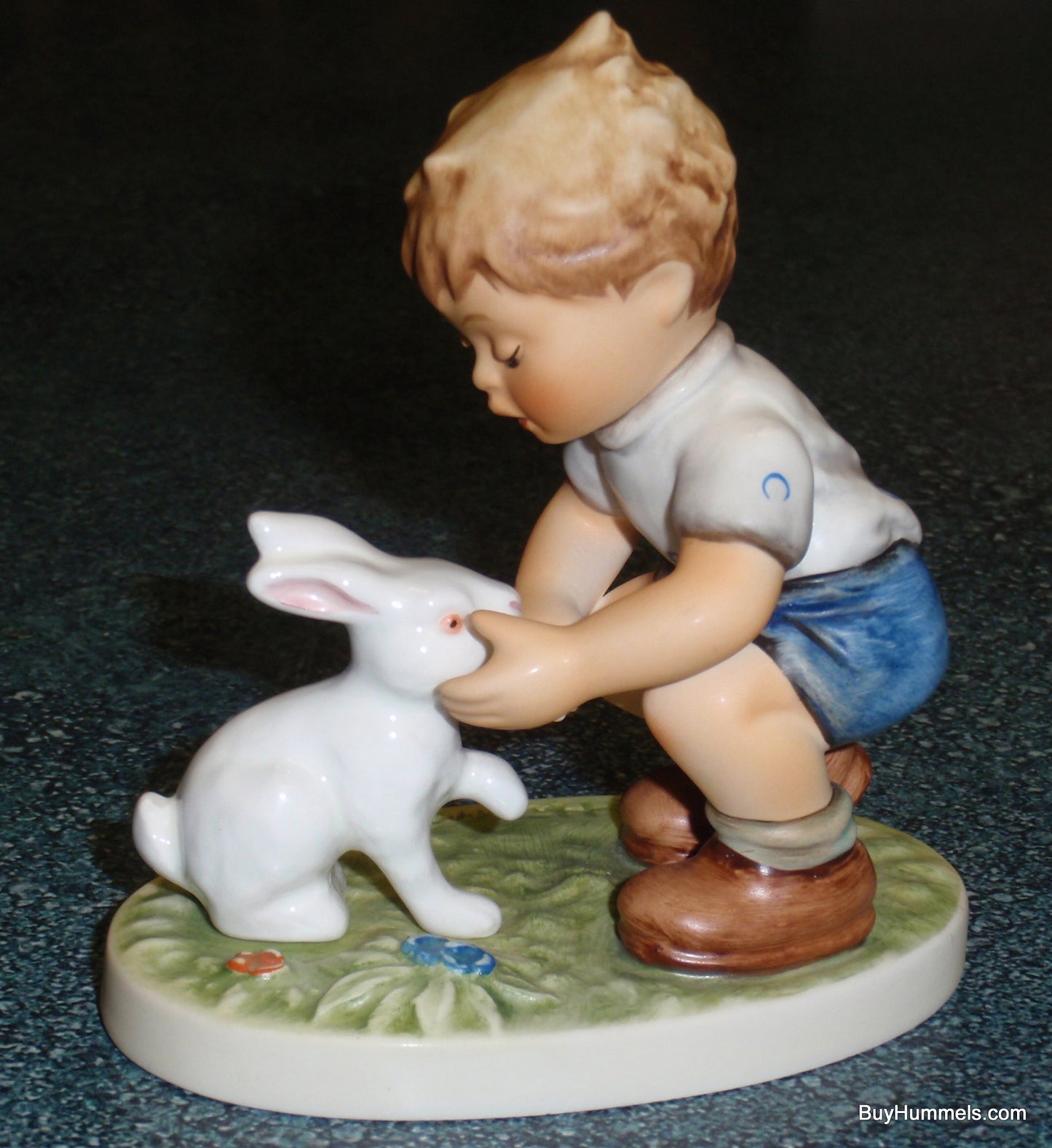 "Private Conversation" Goebel Hummel Figurine #651 Boy Talking With Bunny - EASTER GIFT!