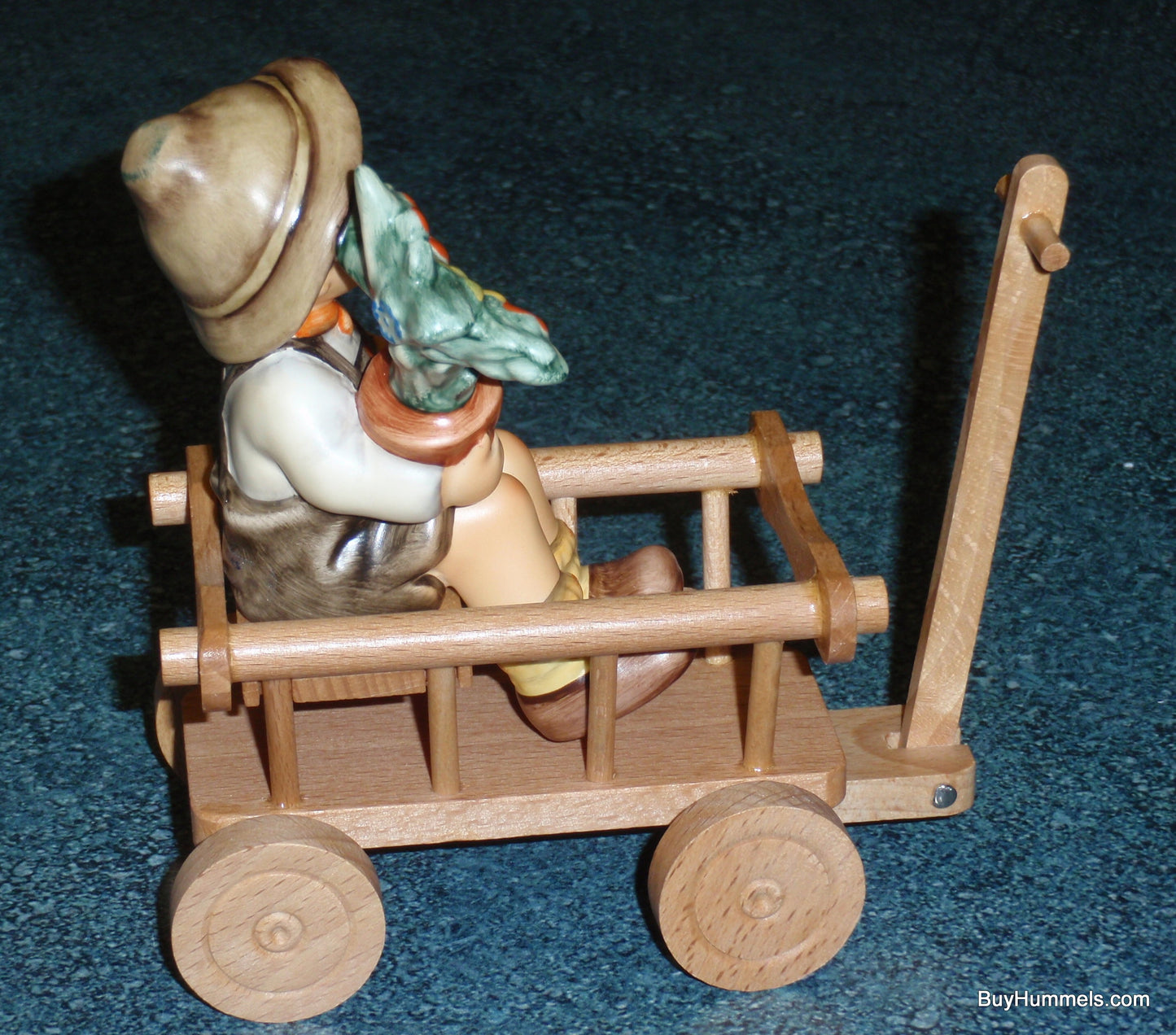 "Love In Bloom" Goebel Hummel Figurine #699 - Boy In Wagon With Flower Pot!