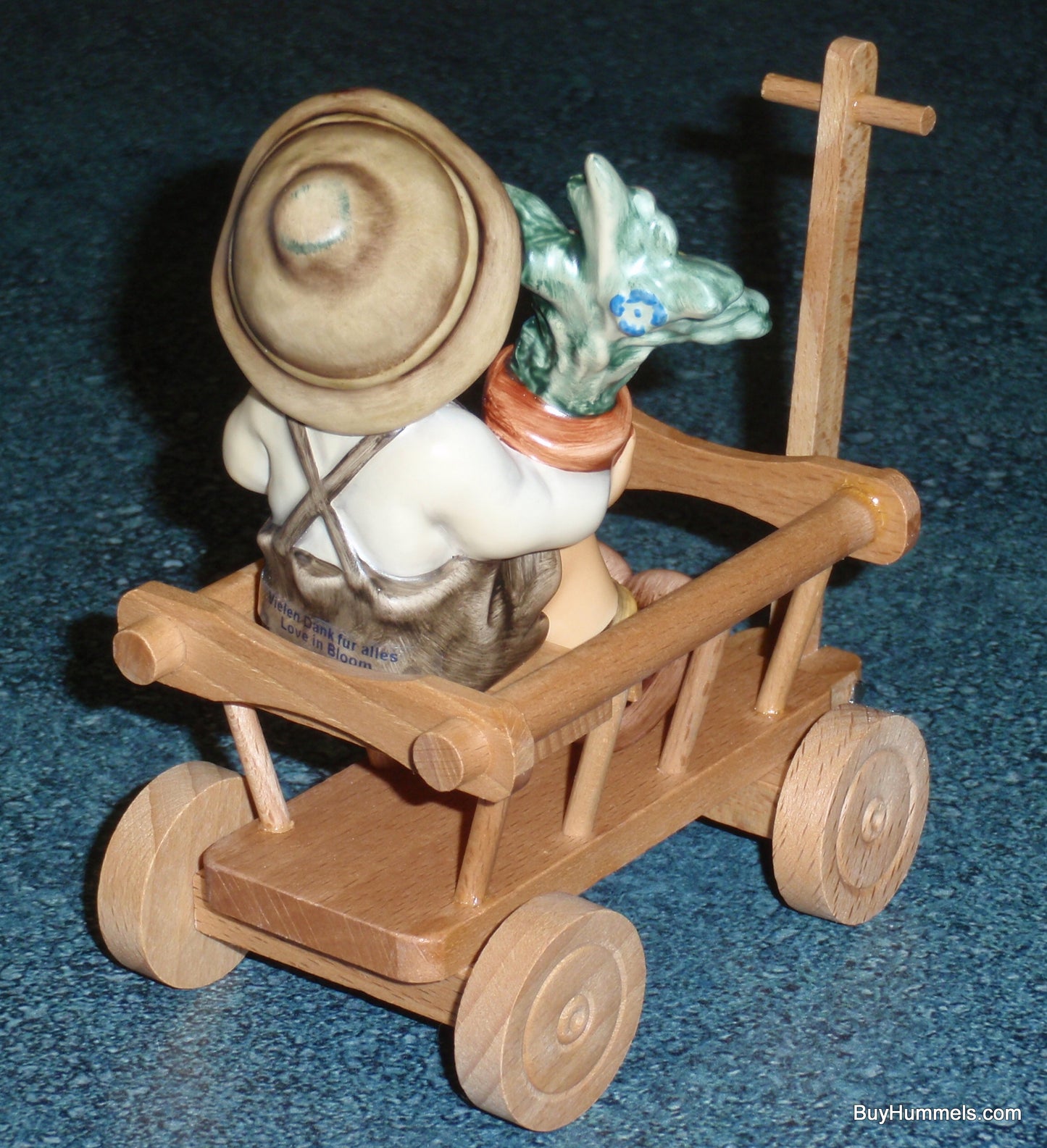"Love In Bloom" Goebel Hummel Figurine #699 - Boy In Wagon With Flower Pot!