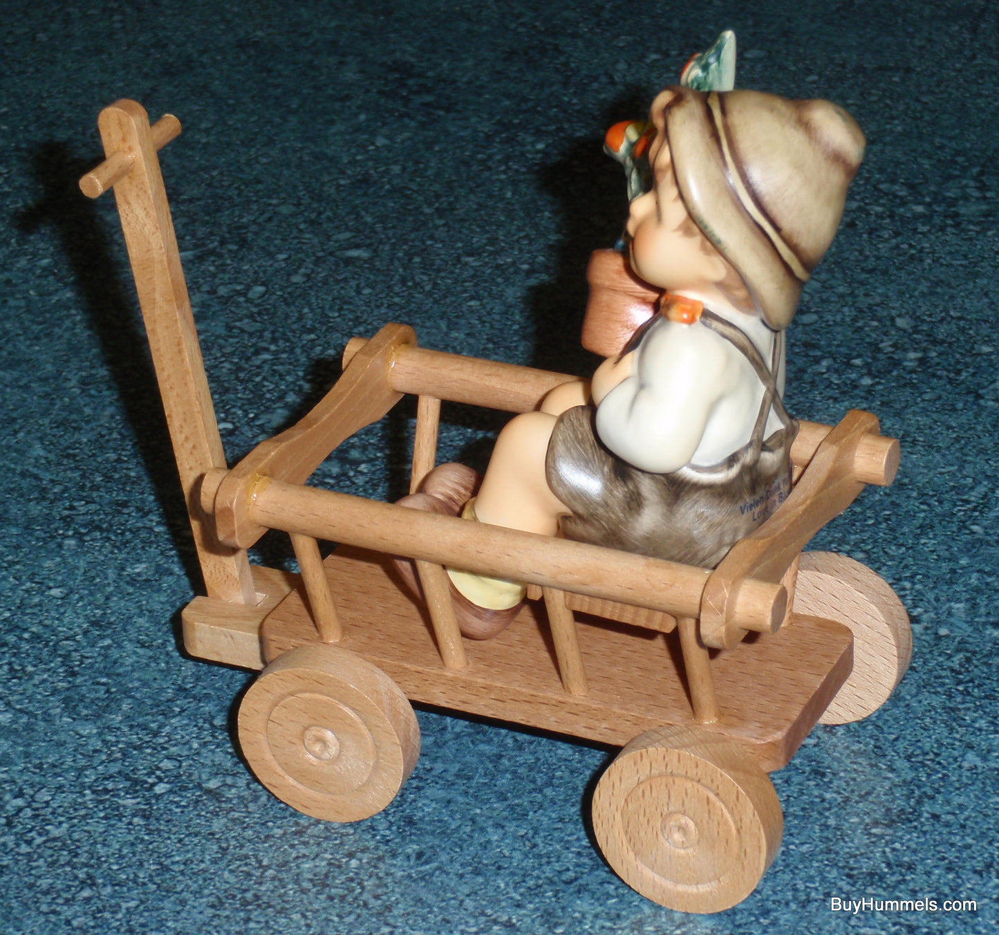 "Love In Bloom" Goebel Hummel Figurine #699 - Boy In Wagon With Flower Pot!