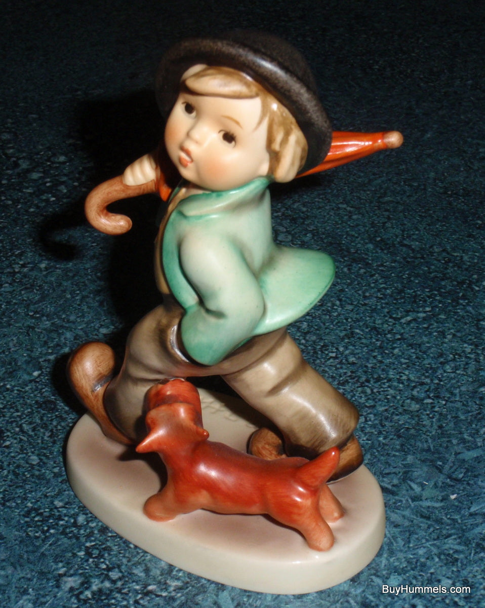 "Strolling Along" Goebel Hummel Figurine #5 - Little Boy With Puppy Dog!