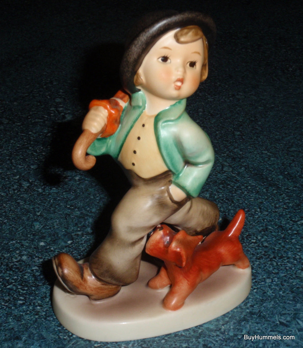 "Strolling Along" Goebel Hummel Figurine #5 - Little Boy With Puppy Dog!