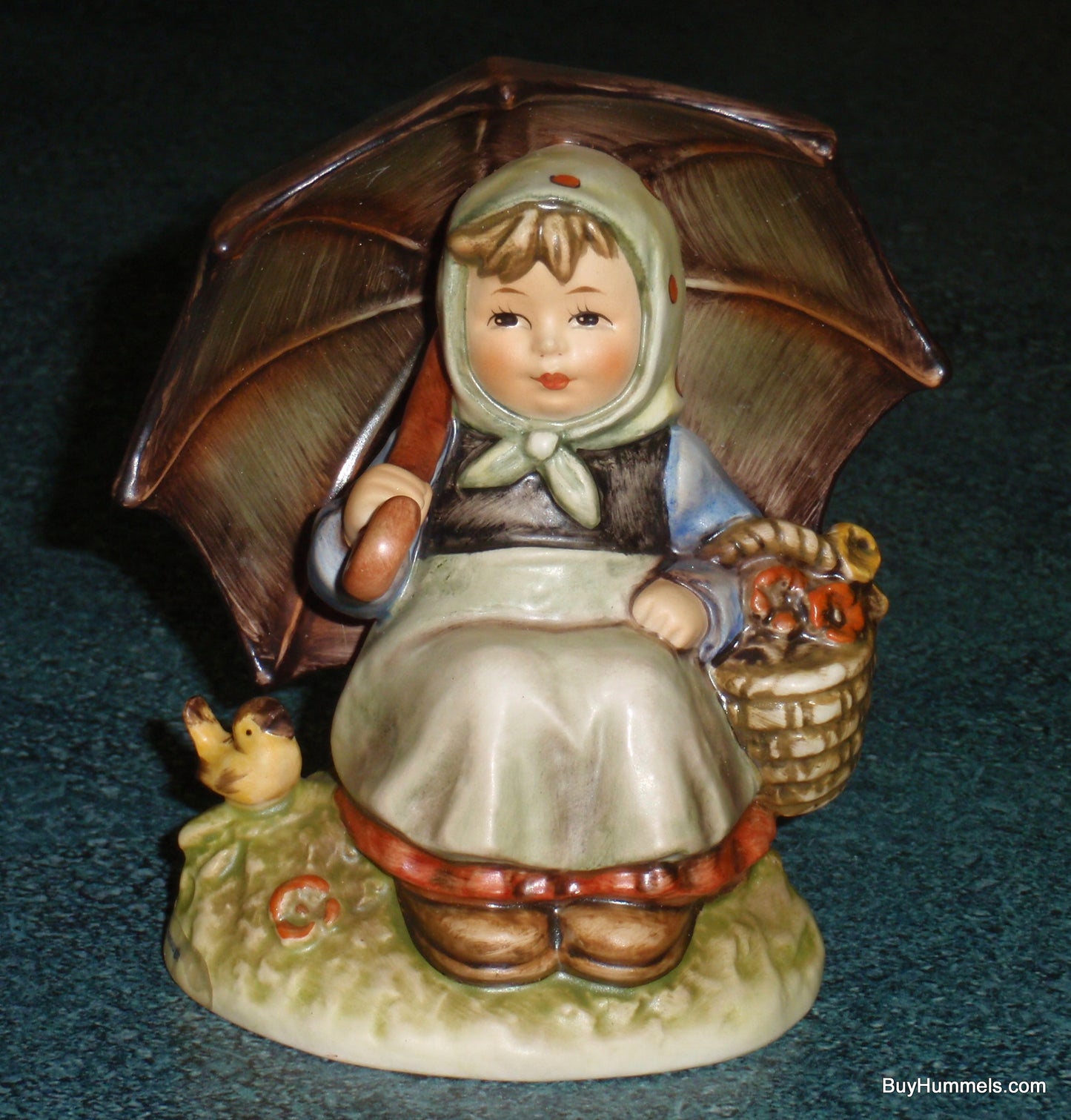Goebel Hummel Figurine "Smiling Through" #408 TMK6 Girl Under Umbrella - GIFT!