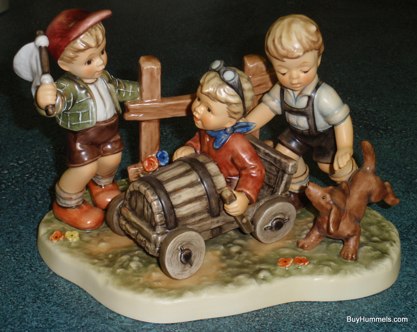 "Soap Box Derby" Goebel Hummel Figurine #2121 - Moments in Time (Rare)