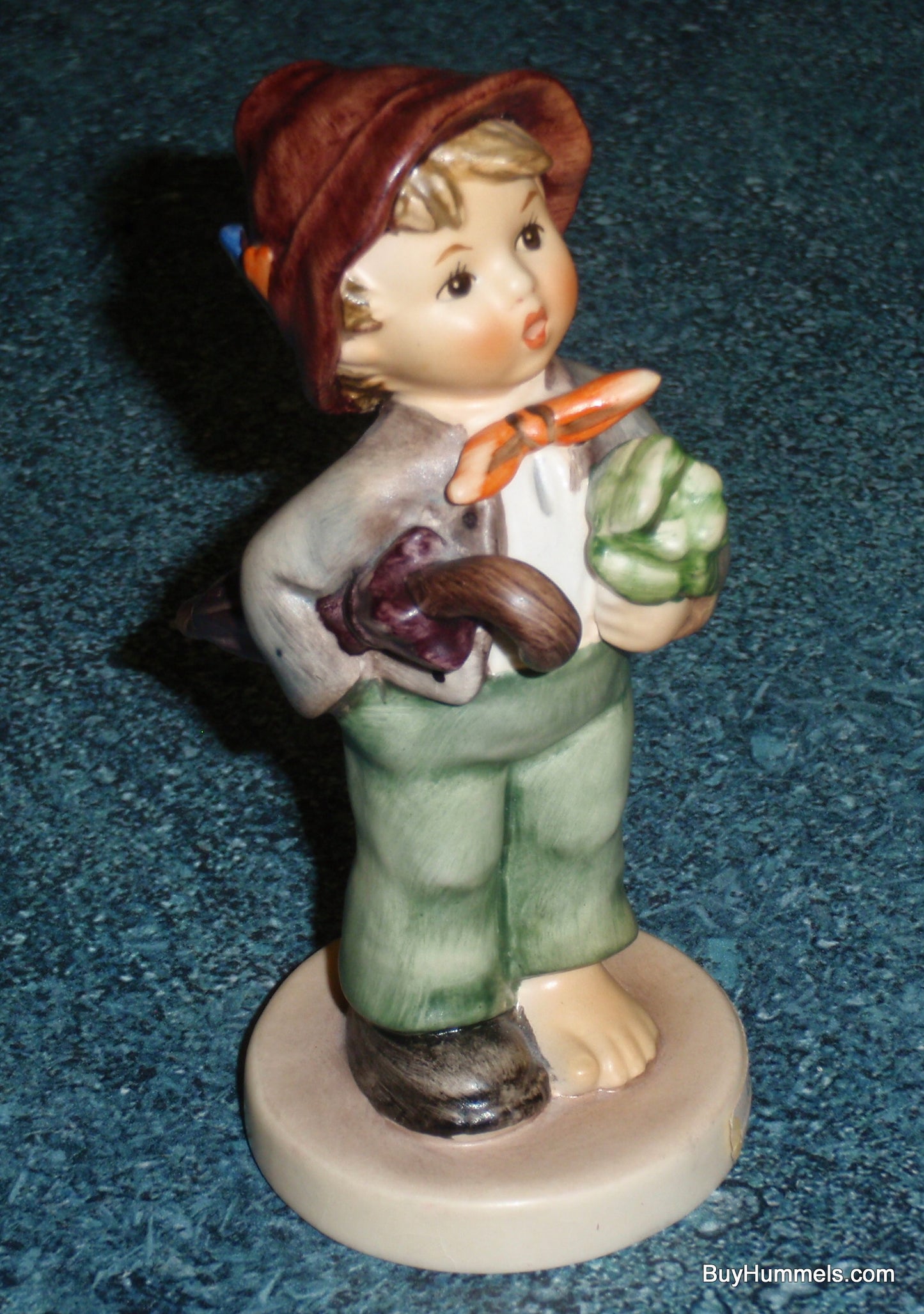 "Lost Stocking" Goebel Hummel Figurine #374 - Little Boy With Missing Sock!