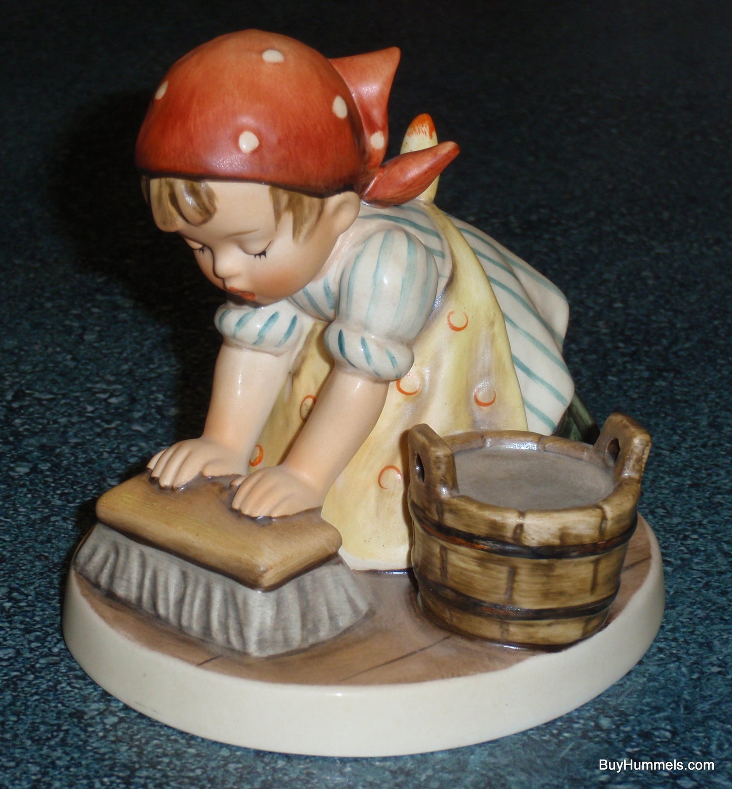 "Big House Cleaning" Goebel Hummel Figurine #363 - Little Girl Doing Washing The Floor - Cute Mother's Day Gift!