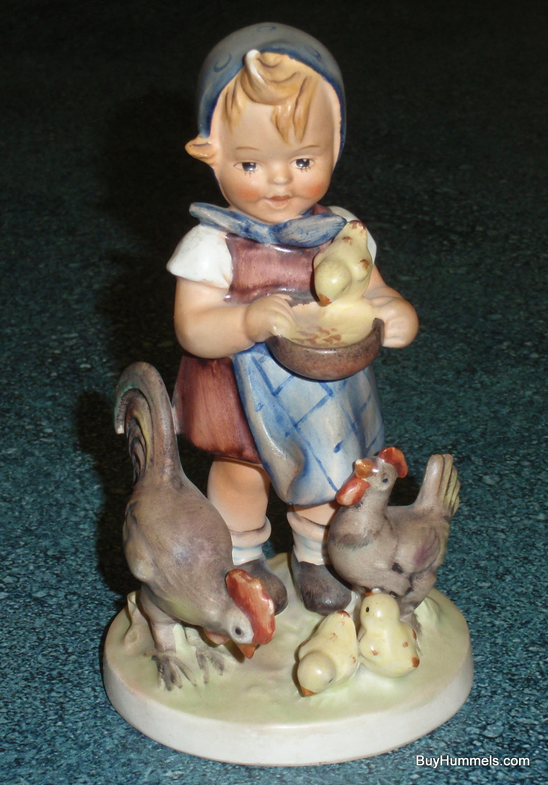 "Feeding Time" Goebel Hummel Figurine #199 TMK1 INCISED CROWN - ULTRA RARE ANTIQUE HUMMEL!