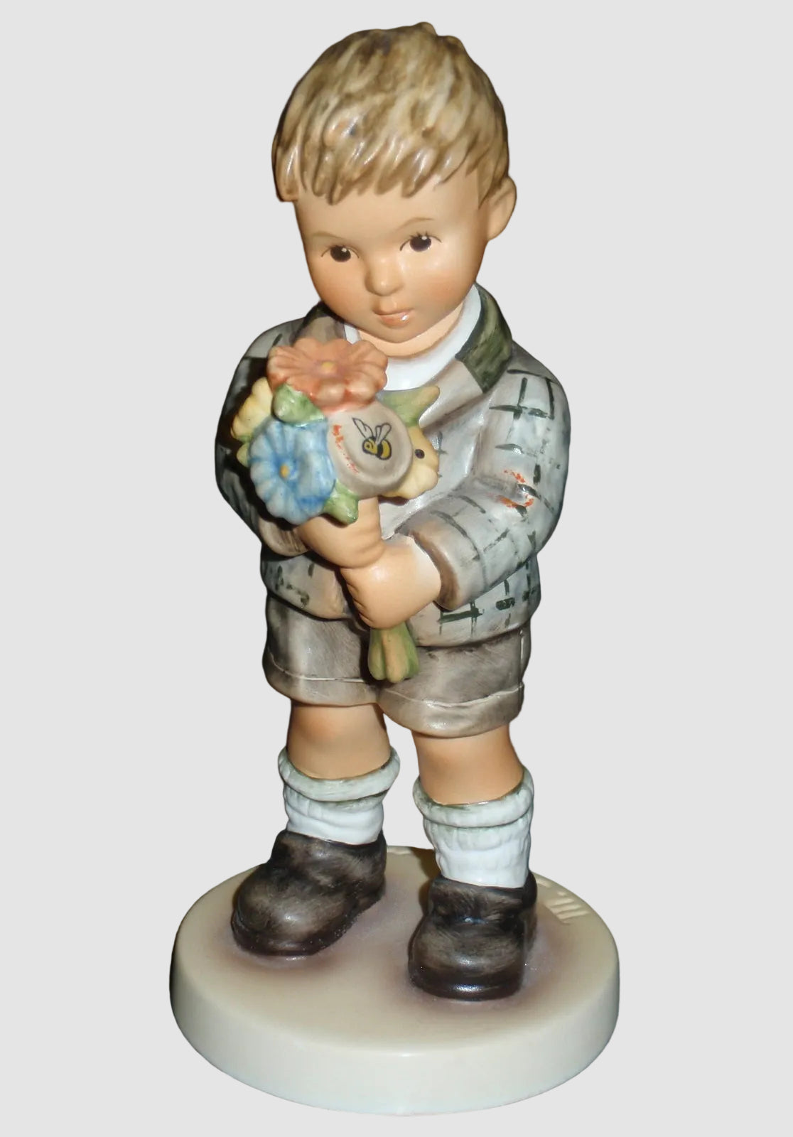 "Full of Charm" Goebel Hummel Figurine #2282/B - Boy with Flowers