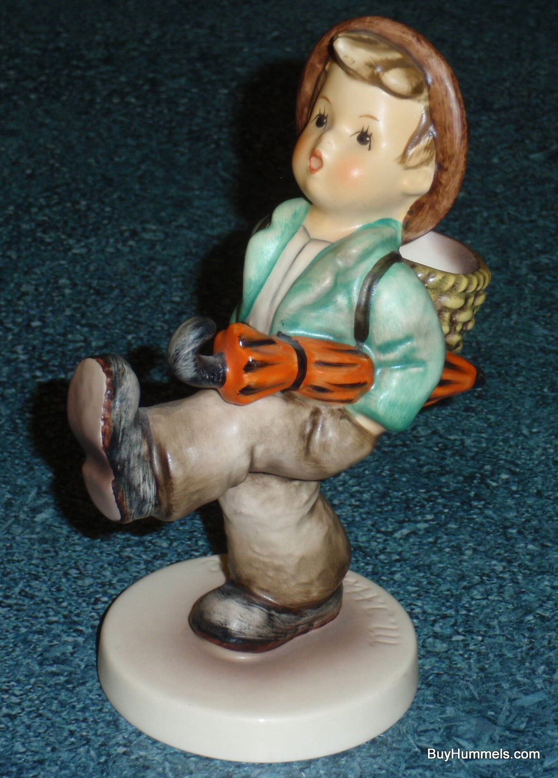 "Globe Trotter" Goebel Hummel Figurine #79 - Little Boy With Umbrella On An Adventure!