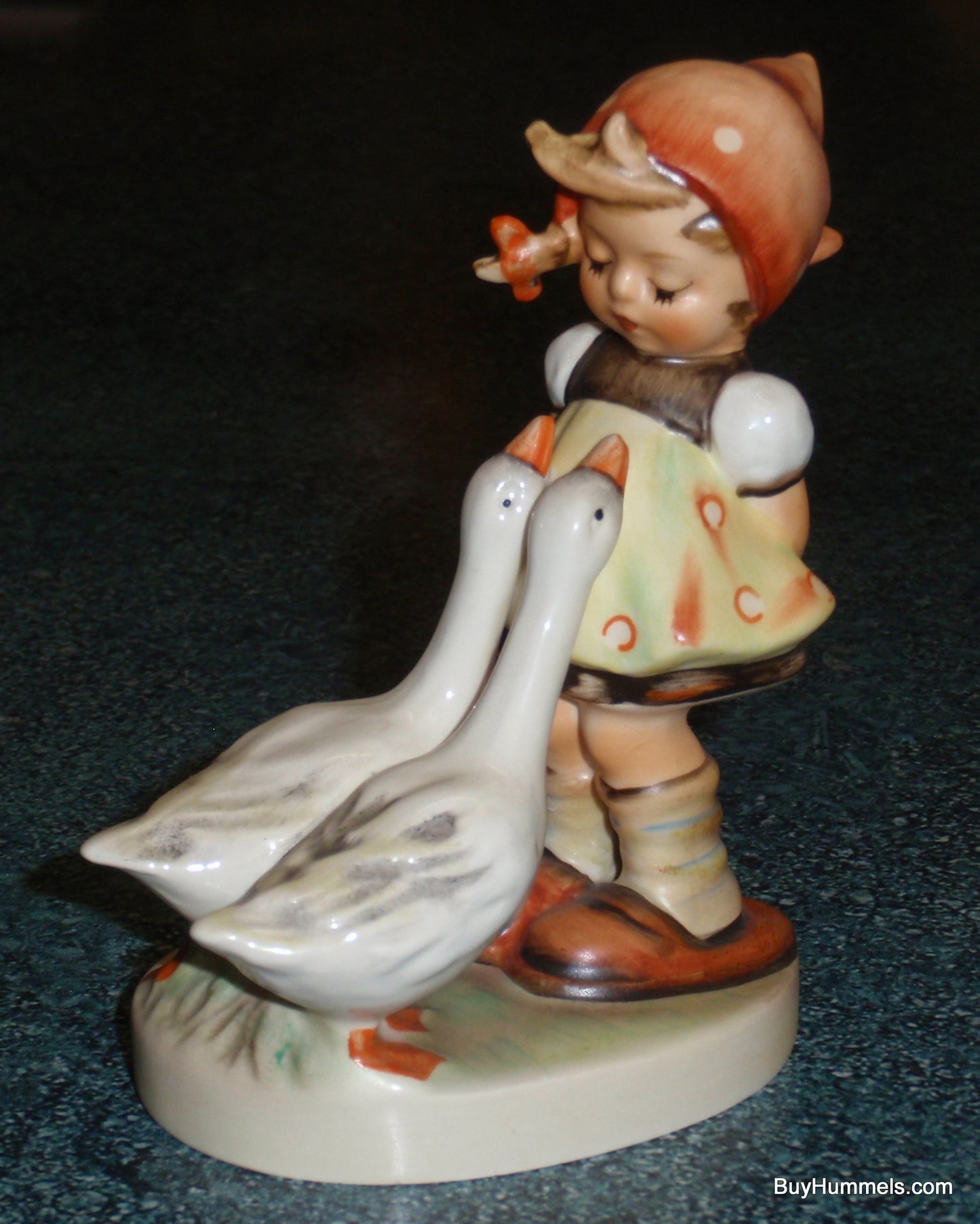 "Goose Girl" Goebel Hummel Figurine #47 3/0 - Little Girl With Two Geese!