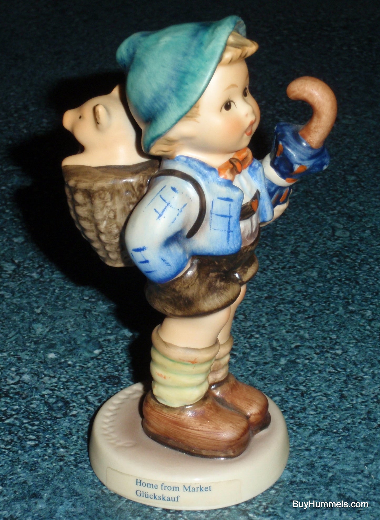 "Home From Market" Goebel Hummel Figurine #198 2/0 - Little Boy With Piglet!
