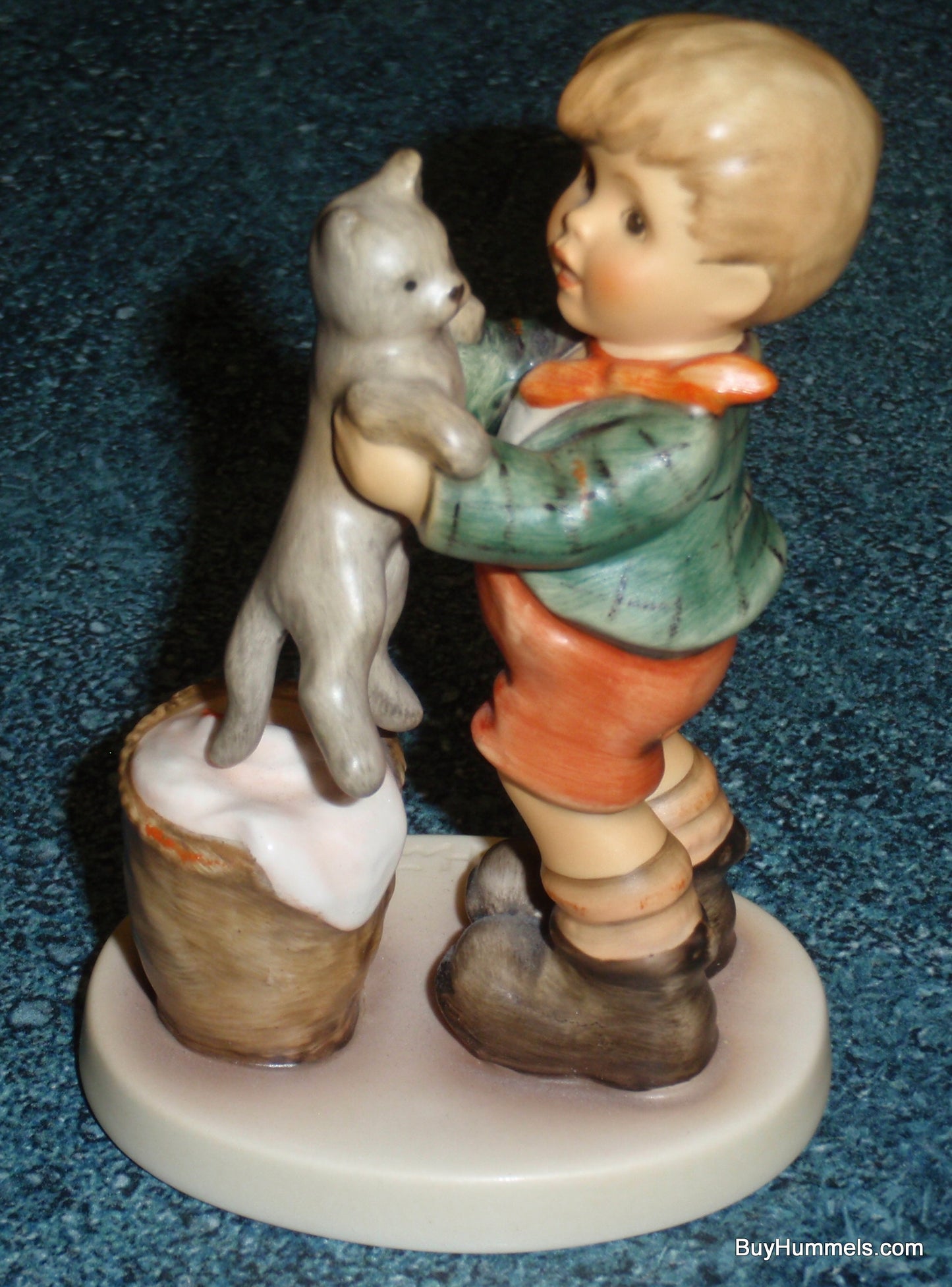 "Kitty Kisses" Goebel Hummel Figurine #2033 - Boy With Brand New Kitten!