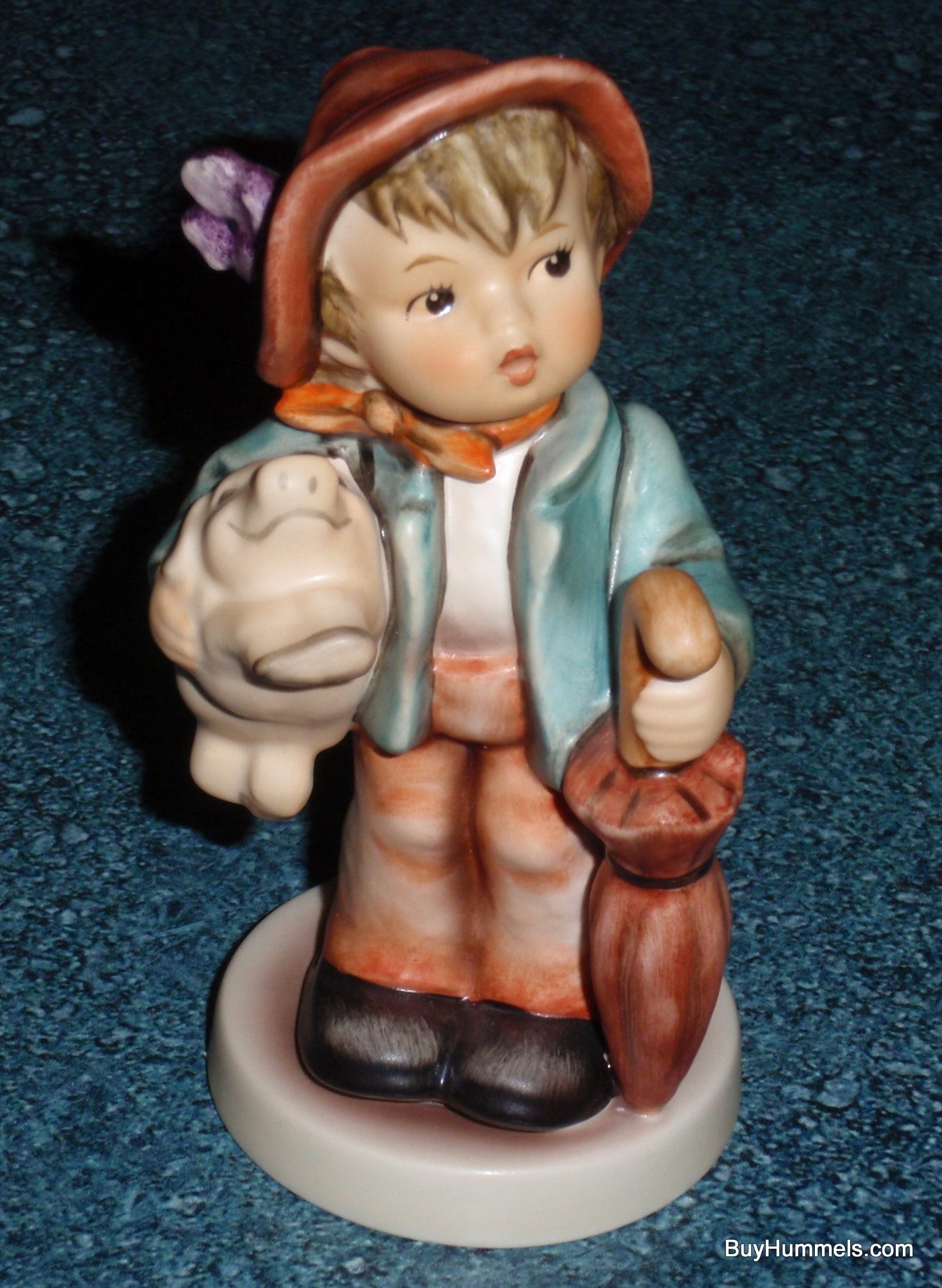Lucky Boy LIMITED EDITION 60th Anniversary Goebel Hummel Figurine #335/0 - Little Boy With Piglet!