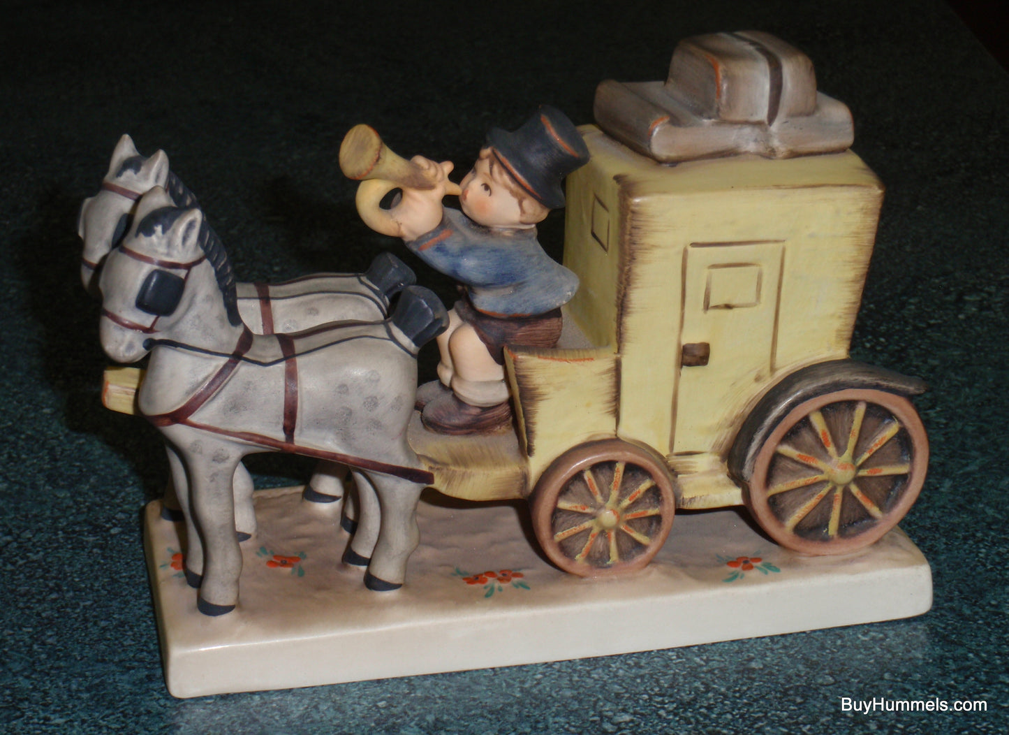 "The Mail Is Here" Goebel Hummel Figurine #226 Mailman With Horse Drawn Carriage!