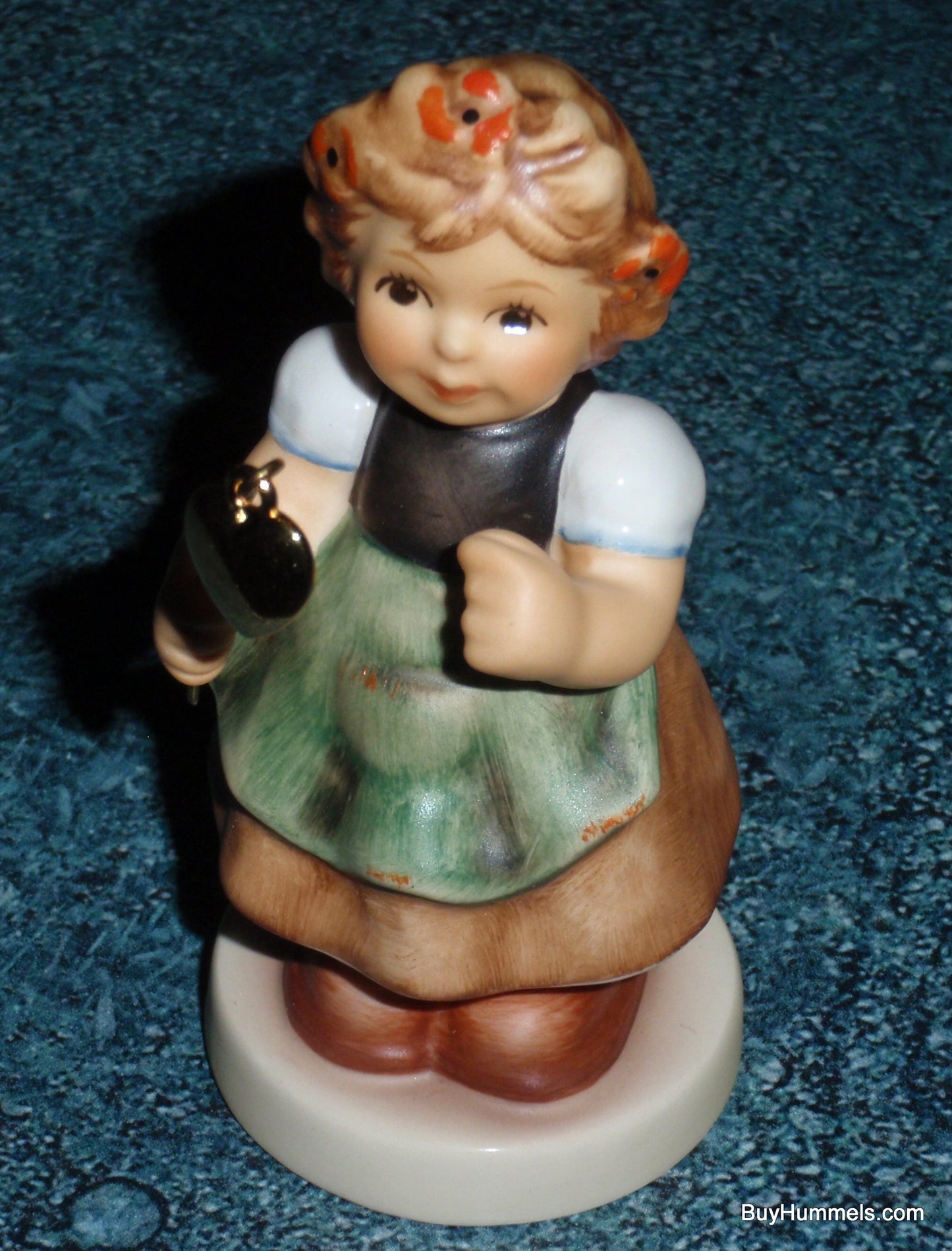 "My Lucky Heart" Goebel Hummel Figurine #2298 - Little Girl With Golden Heart!