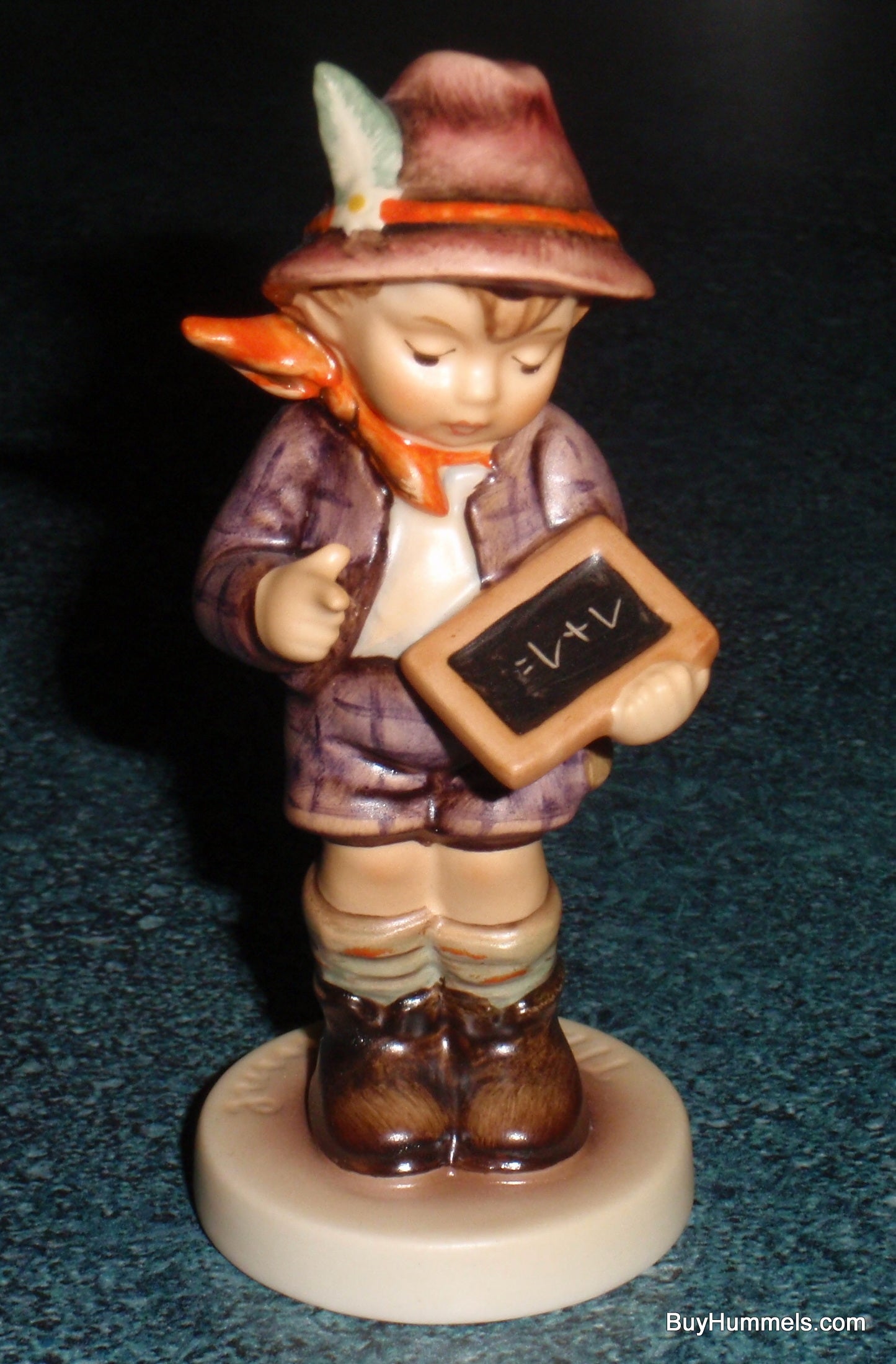 "One Plus One" Goebel Hummel Figurine #556 - Little Boy Learning Math!