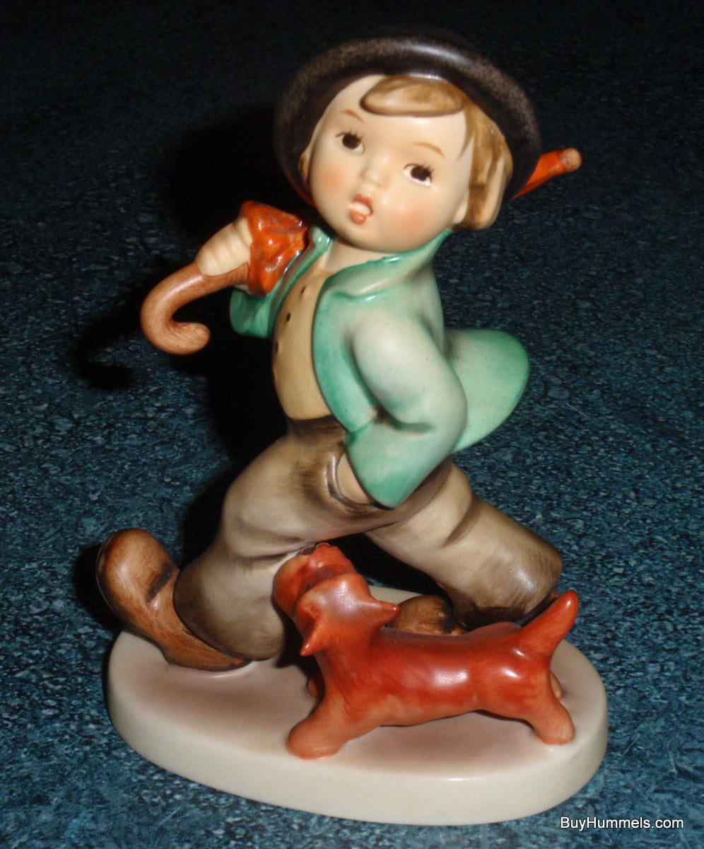 "Strolling Along" Goebel Hummel Figurine #5 - Little Boy With Puppy Dog!