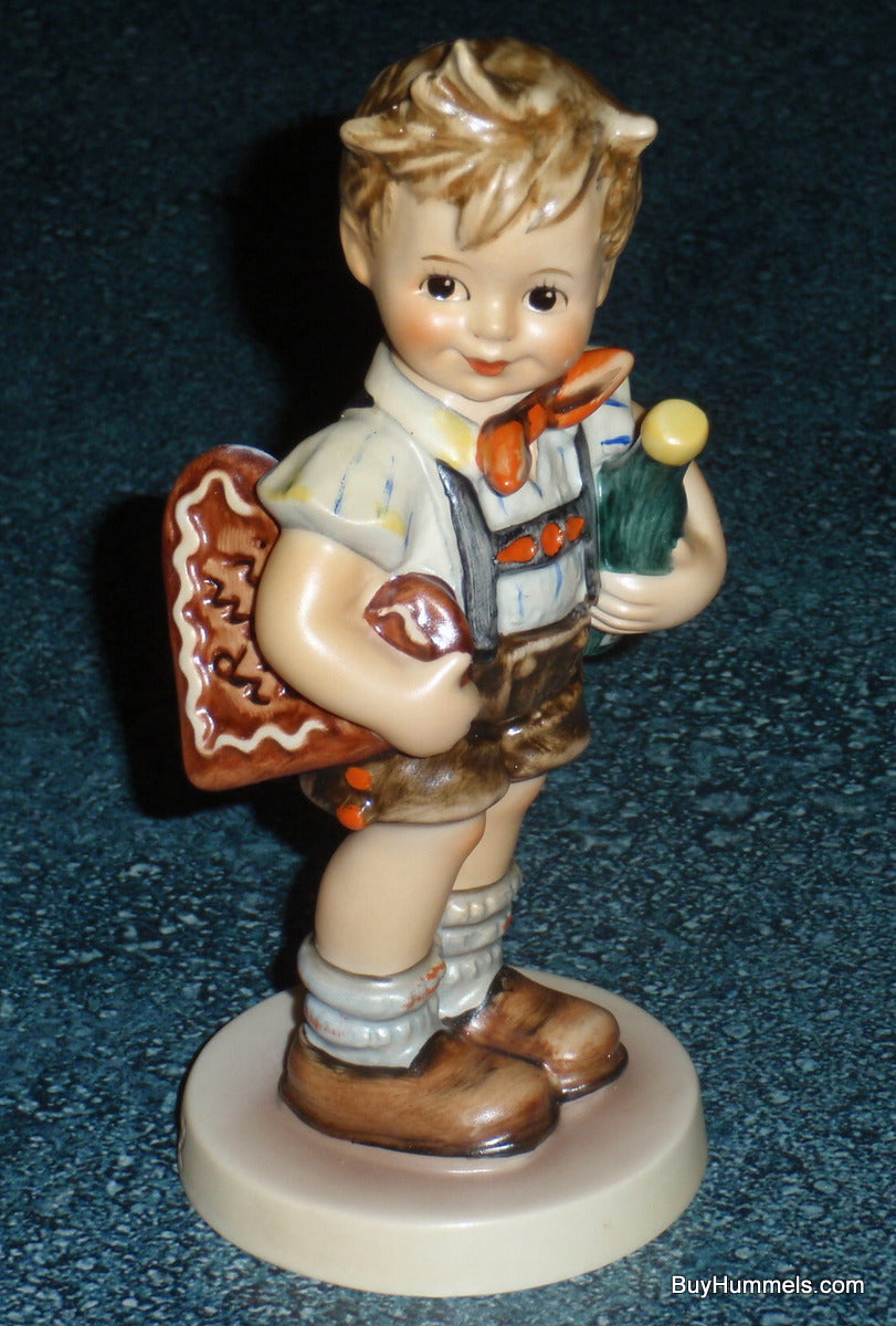 "Valentine Joy" Goebel Hummel Collectible Gift Figurine #399 - Boy With Wine And Heart!