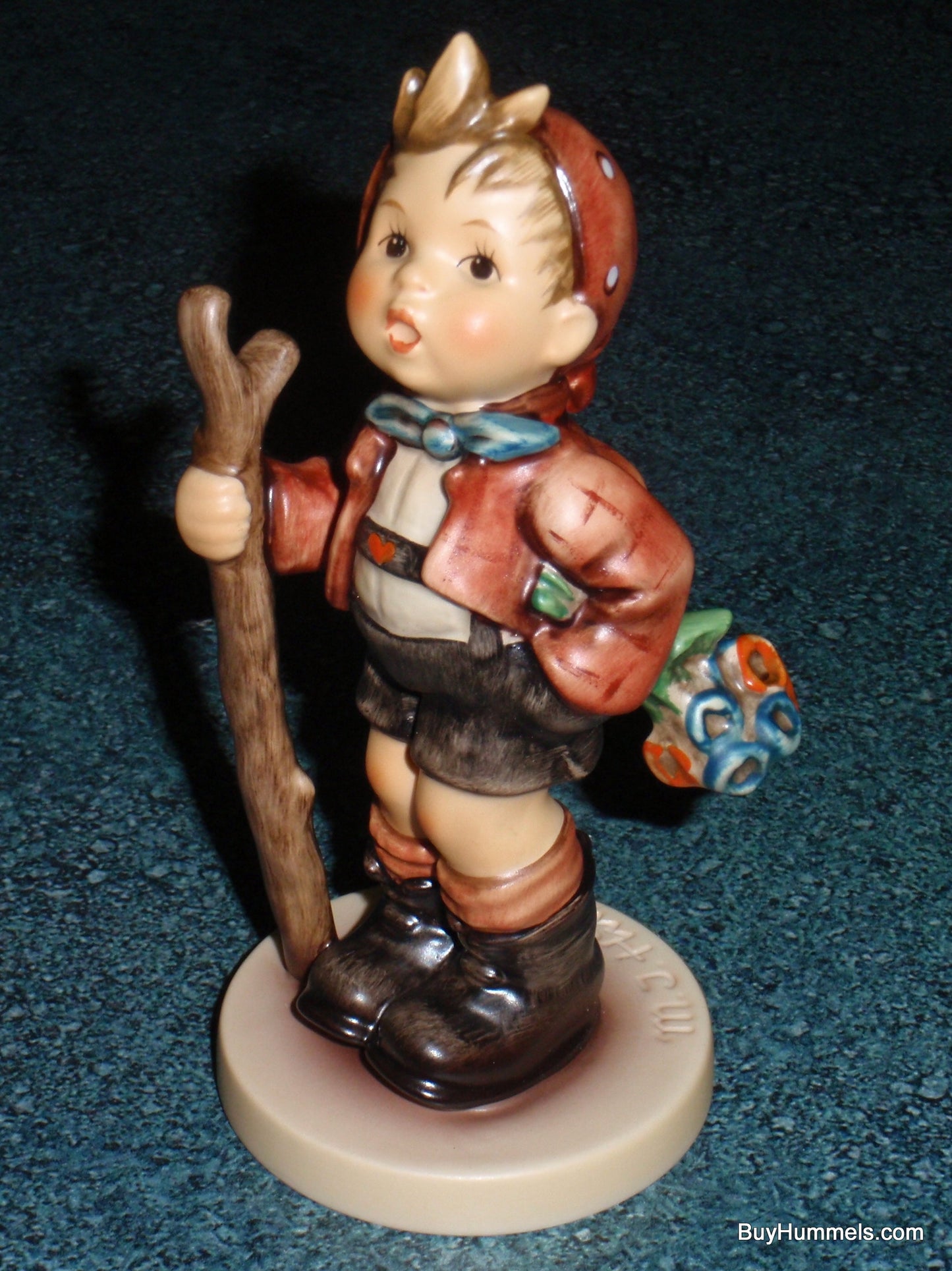 "Country Suitor" Goebel Hummel Figurine #760 - Boy With Bouquet Of Flowers!