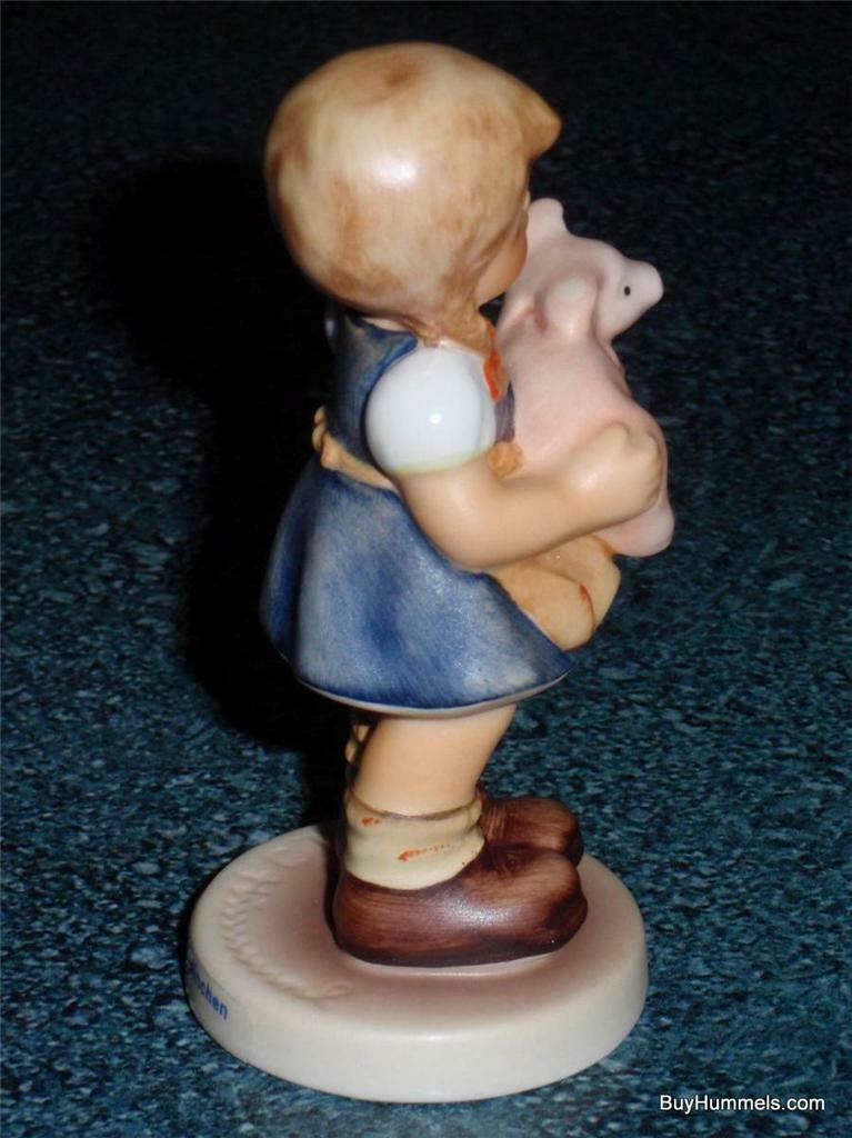 "Pigtails" Goebel Hummel #2052 Figurine Cute Little Girl With Piglet CUTE GIFT!