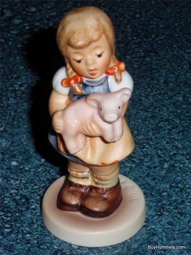 "Pigtails" Goebel Hummel #2052 Figurine Cute Little Girl With Piglet CUTE GIFT!