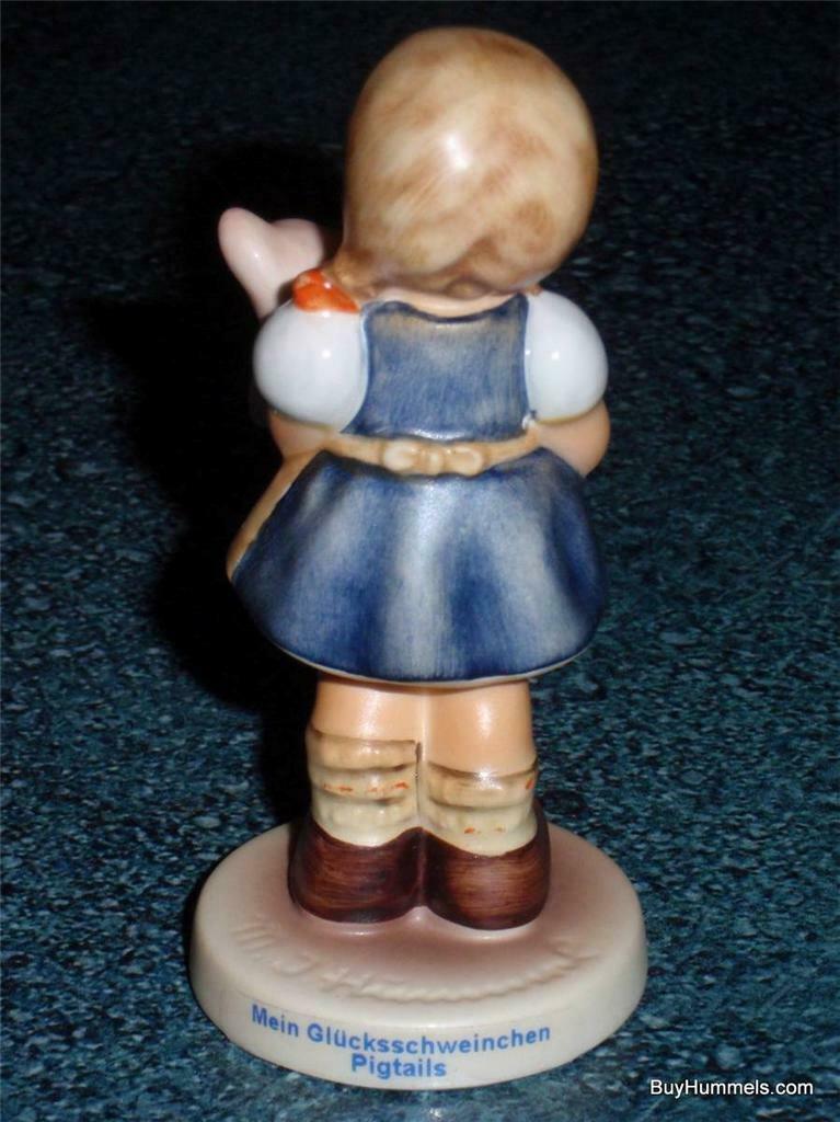 "Pigtails" Goebel Hummel #2052 Figurine Cute Little Girl With Piglet CUTE GIFT!