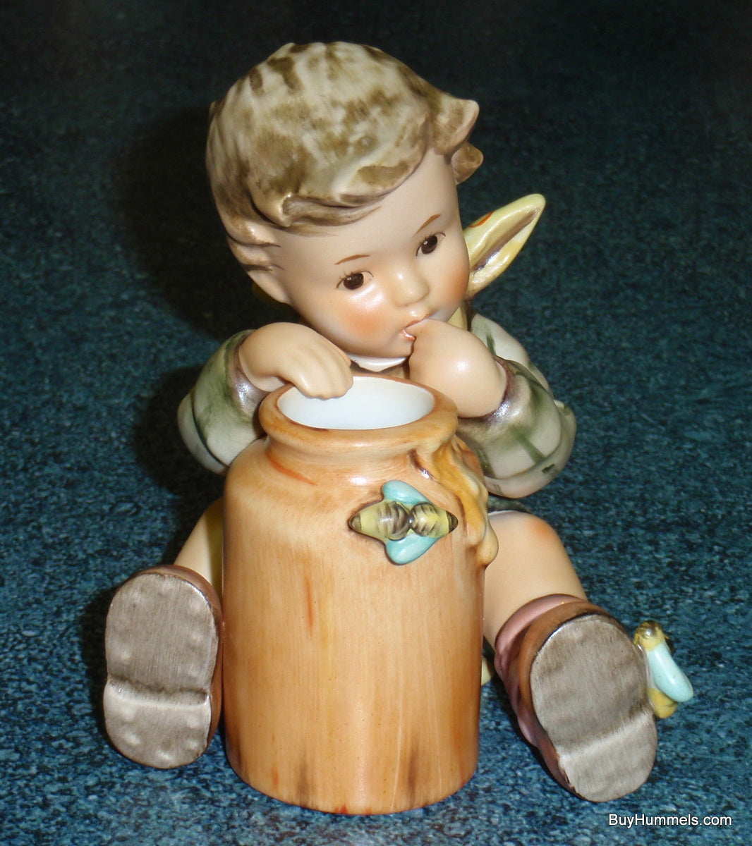 Honey Lover Goebel Hummel Figurine #312/I TMK7 - Little Boy Eating Honey With Bumble Bees