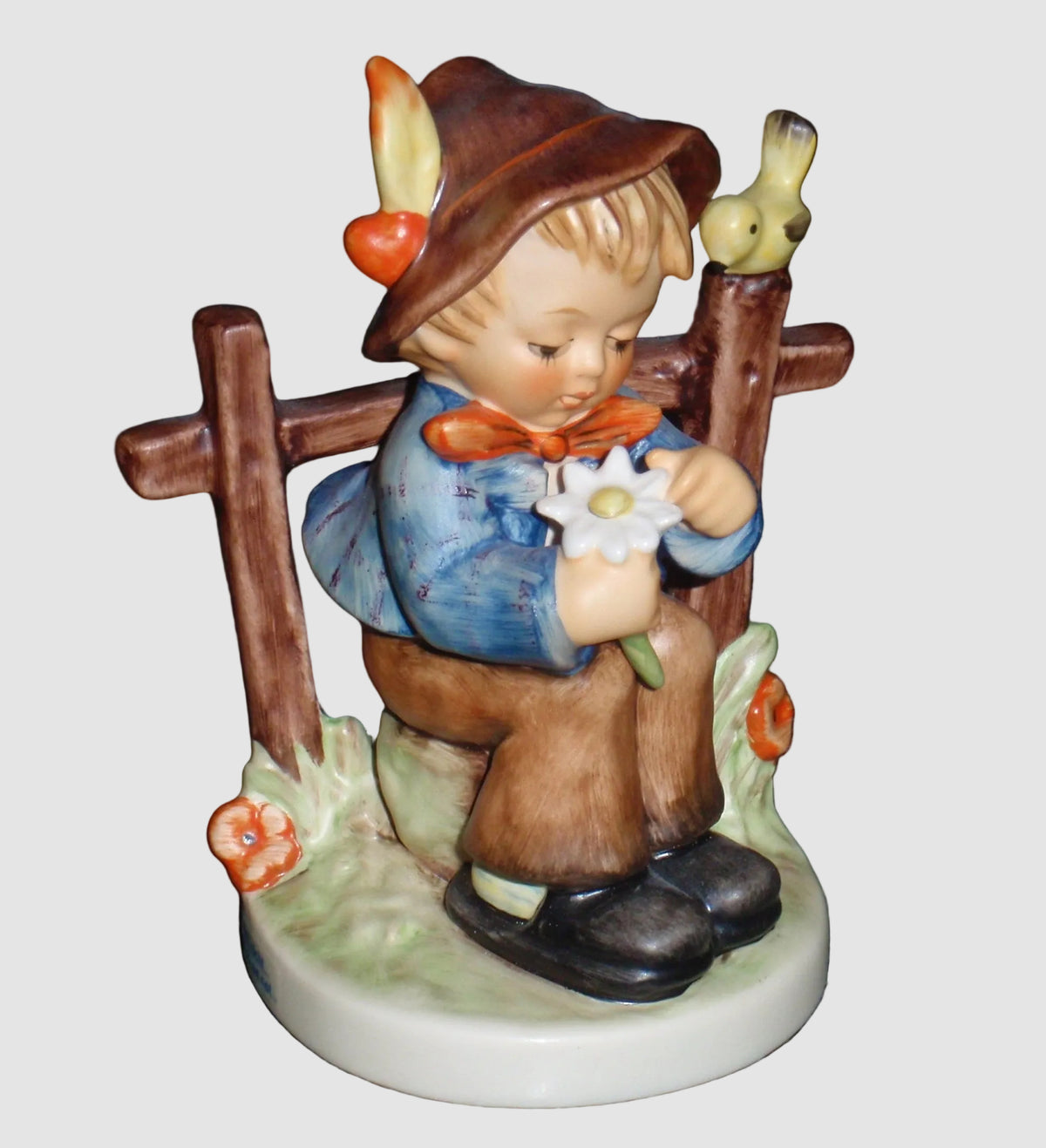 "She Loves Me, She Loves Me Not" Goebel Hummel Figurine #174 TMK6 Box (4")