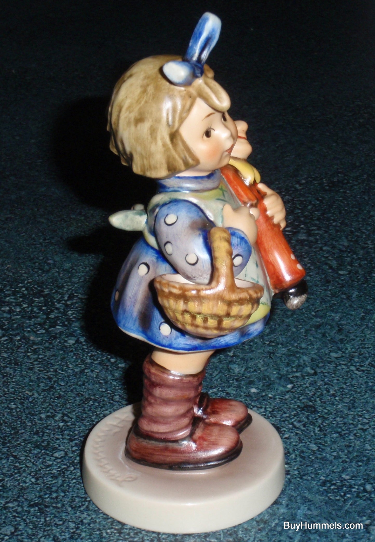 "What Now" Goebel Hummel Figurine #422 - Girl With Basket And Doll!